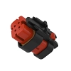 John Deere Red Electrical Connector Housing, 4 Cavities - 57M9817