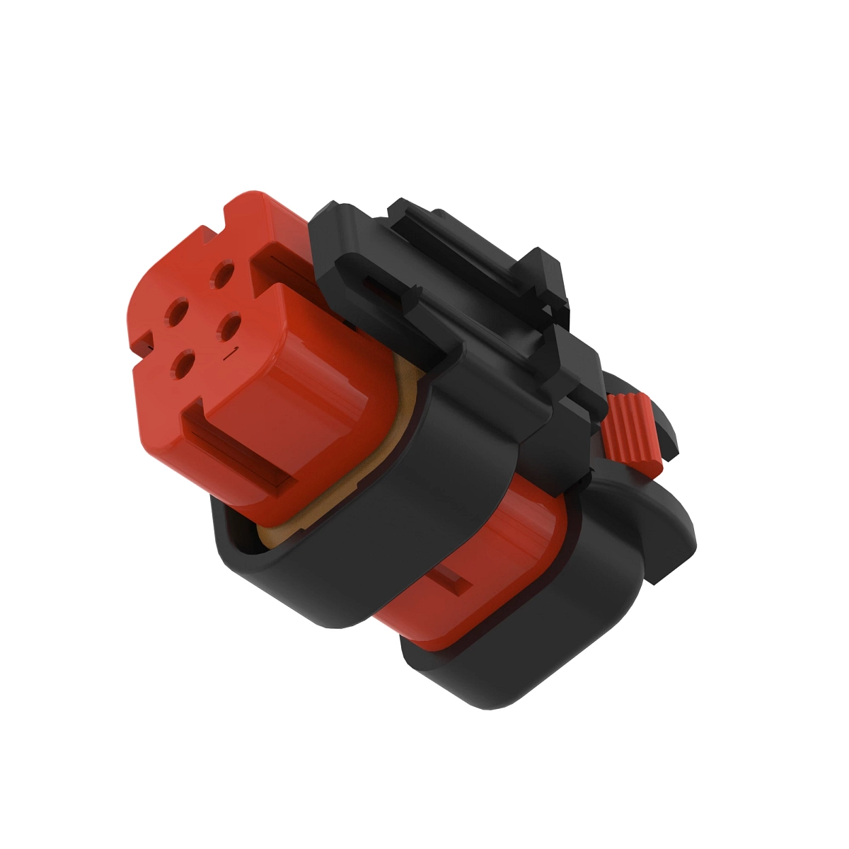 Tyco AMPSEAL16 4W Rcpt Sld Red Plst