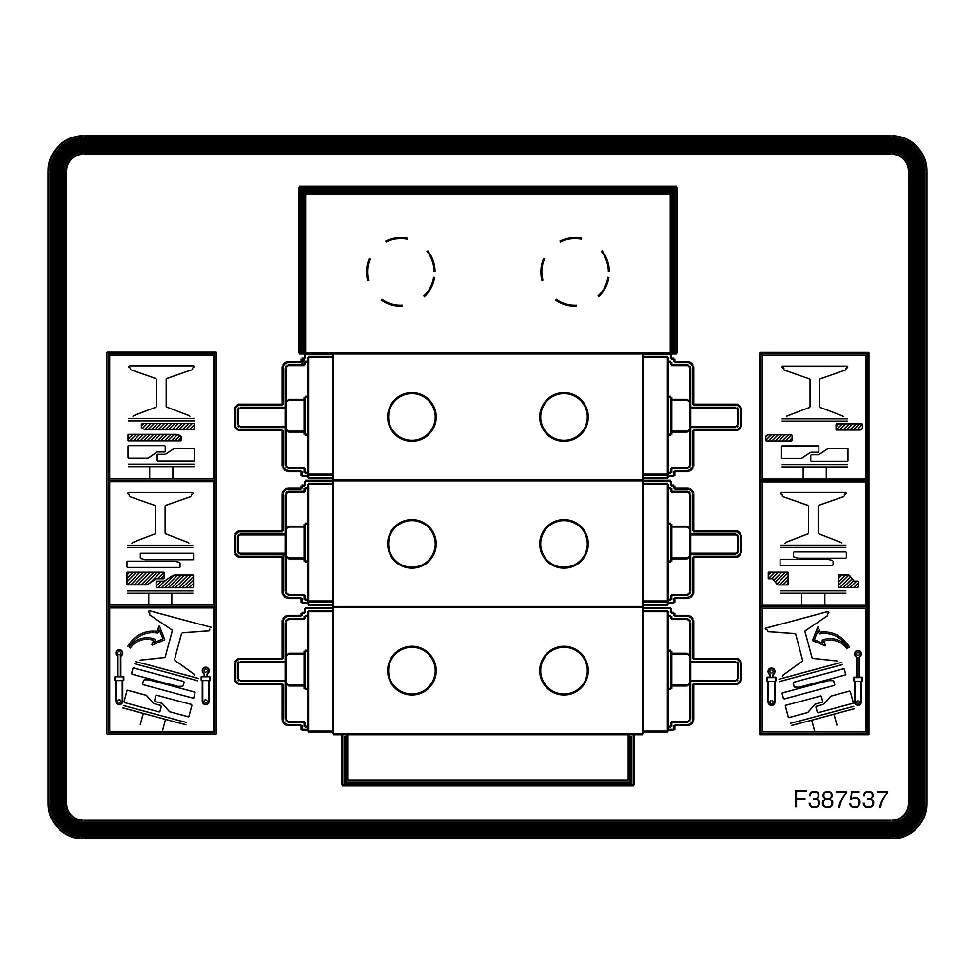 John Deere Clamp Valve Label - F387537