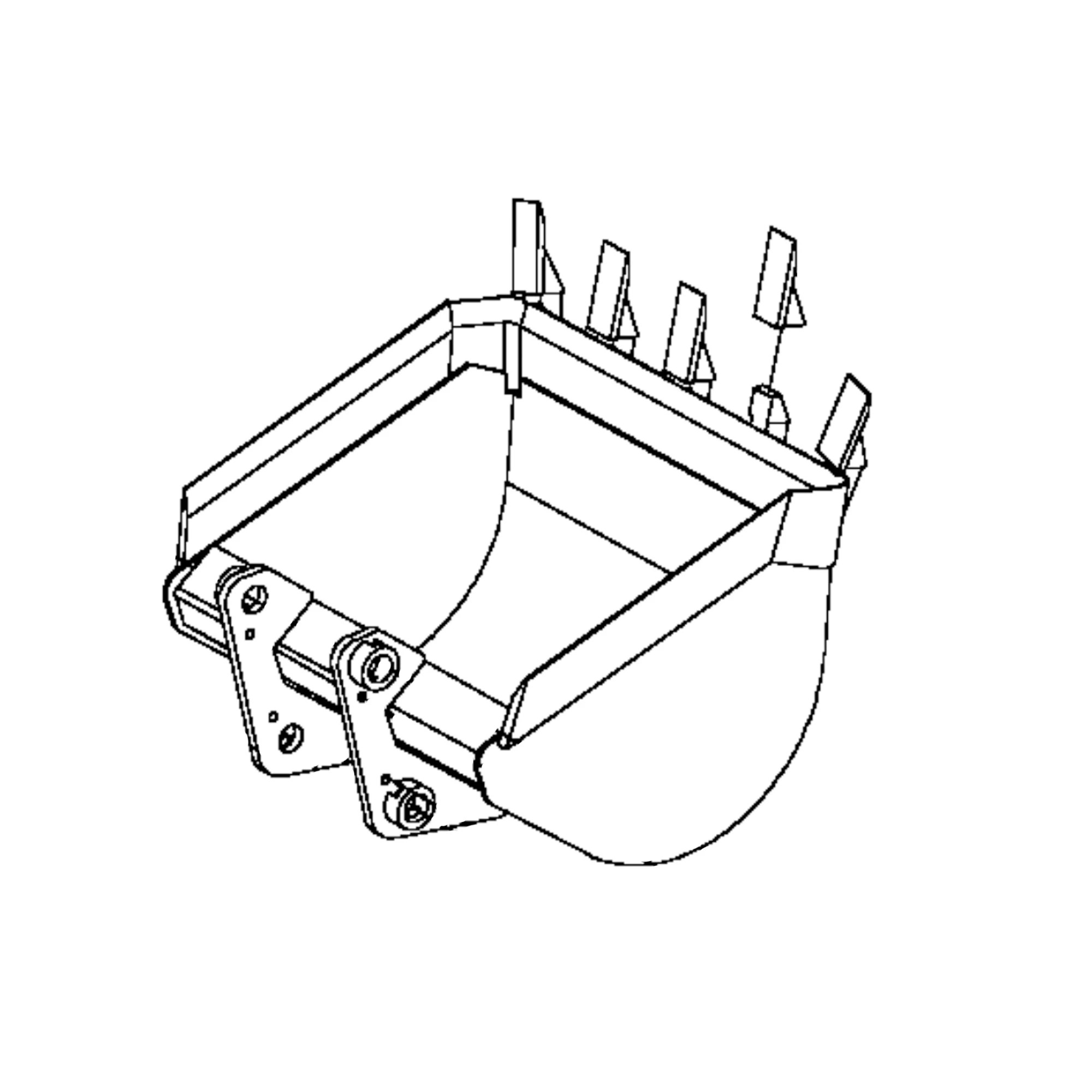 John Deere 12 inch (1.53 cu ft) Standard Backhoe Bucket Attachment - BM19568