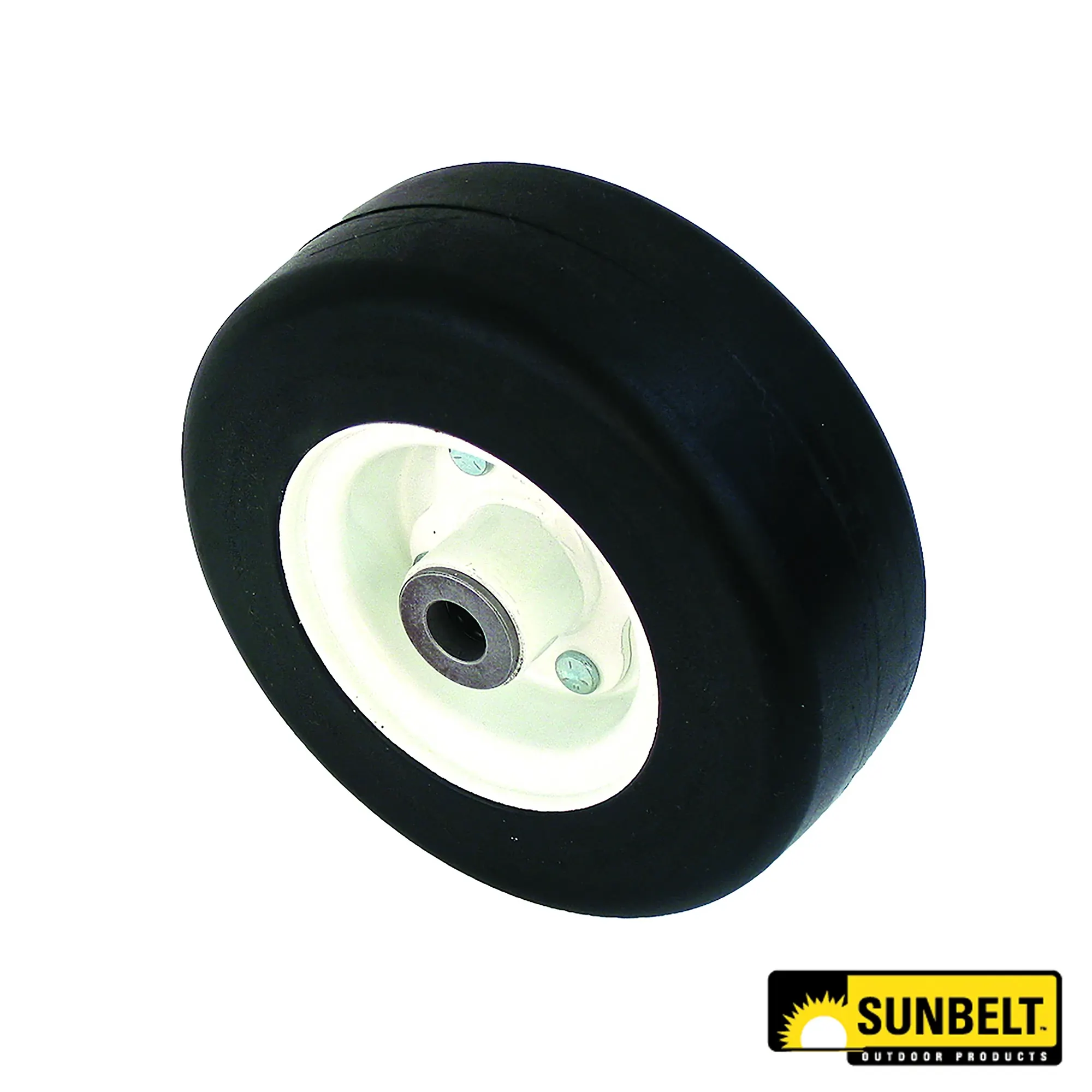 Sunbelt Solid White Smooth Wheel, 8 X 3 X 4 - A-B1CO8866