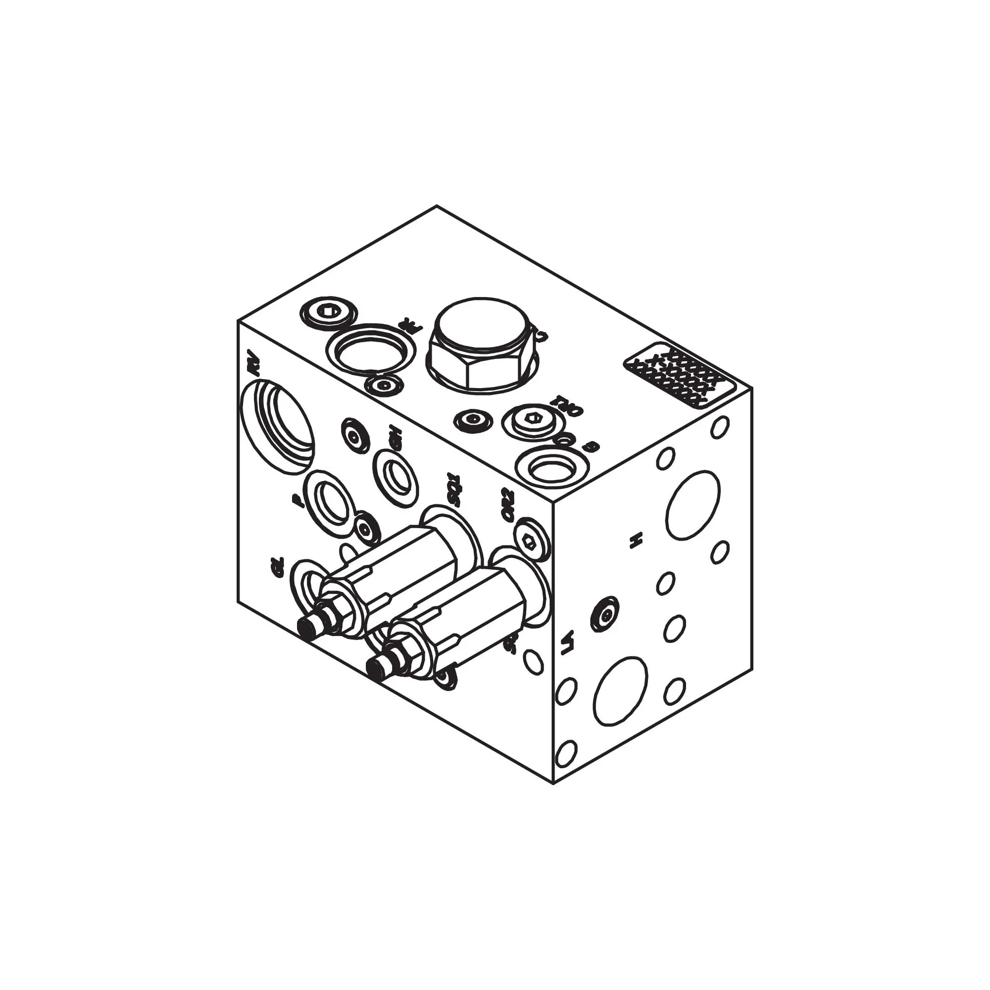 John Deere Mulching Head Hydraulic Manifold - AT521589