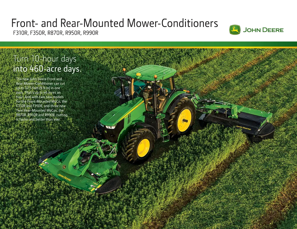 Front- and Rear-Mounted Mower-Conditioners Brochure cover