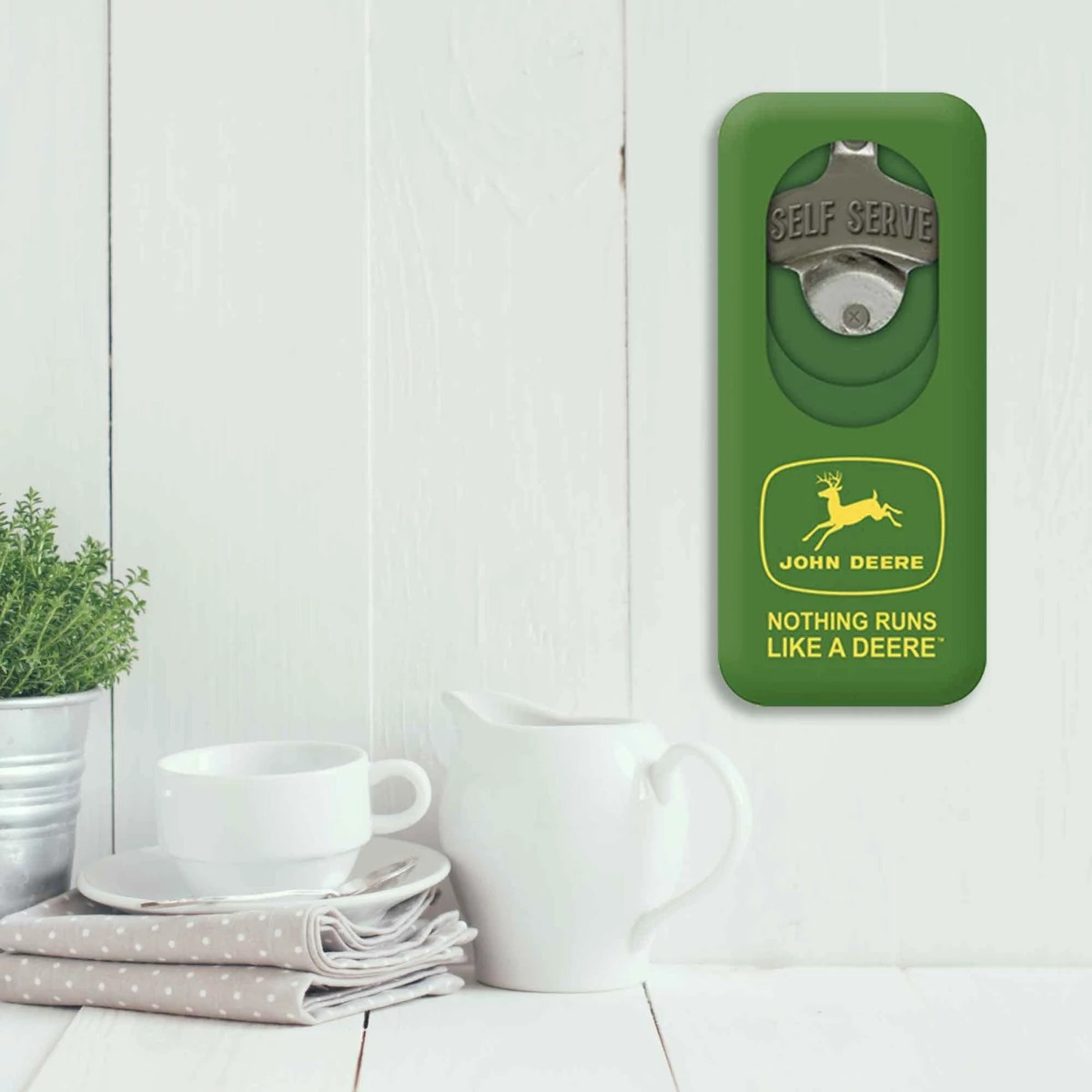 Nothing Runs Like A Deere Bottle Opener