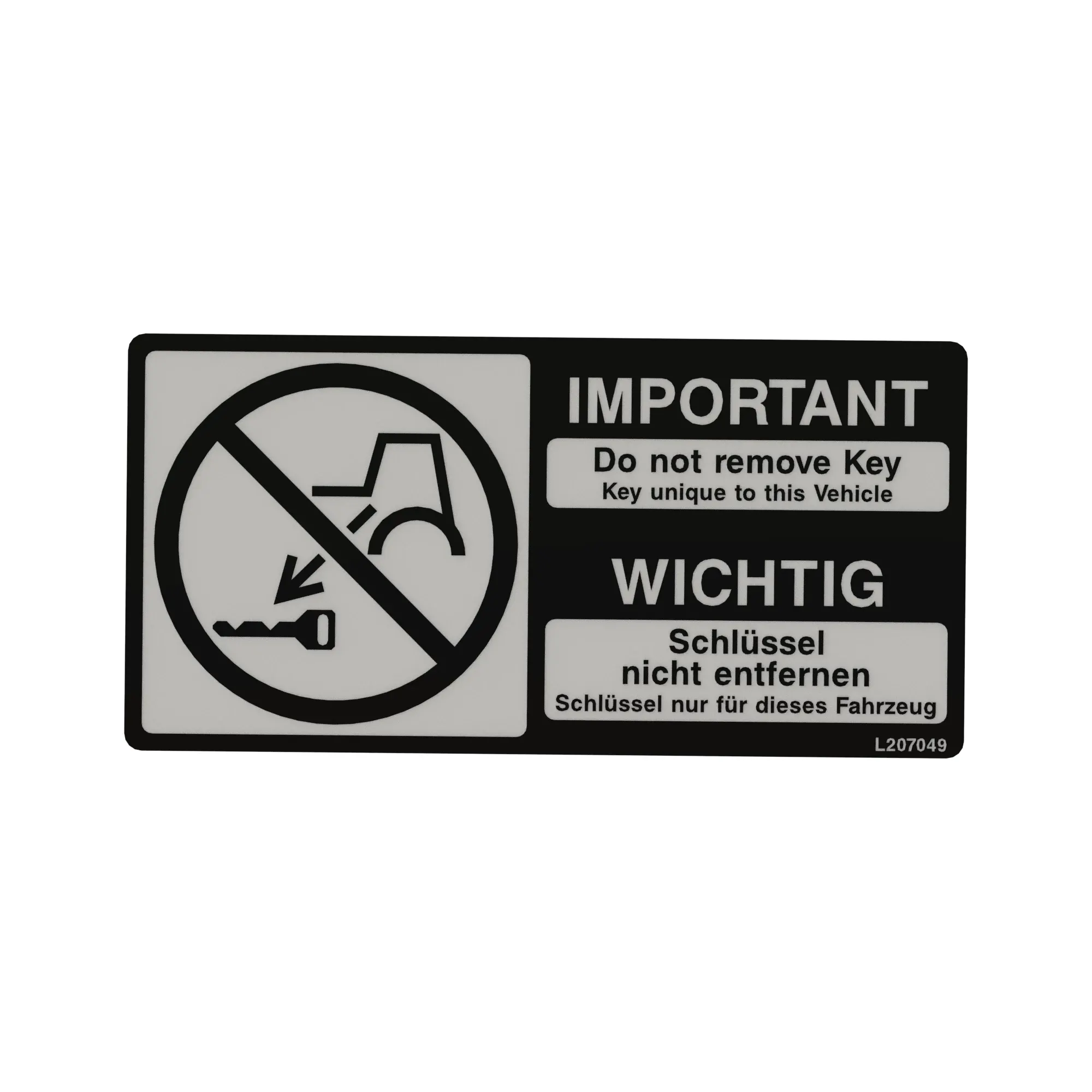 John Deere Instruction Plate - L207049