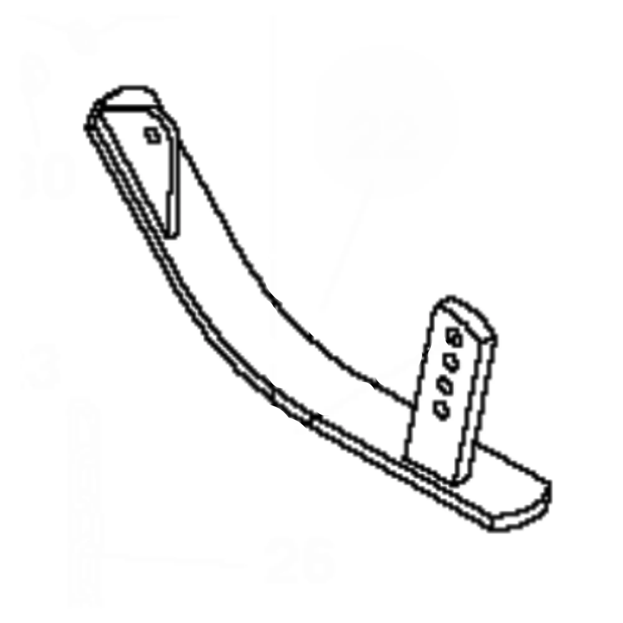 John Deere Right Side Frame Shoe - LVU14860