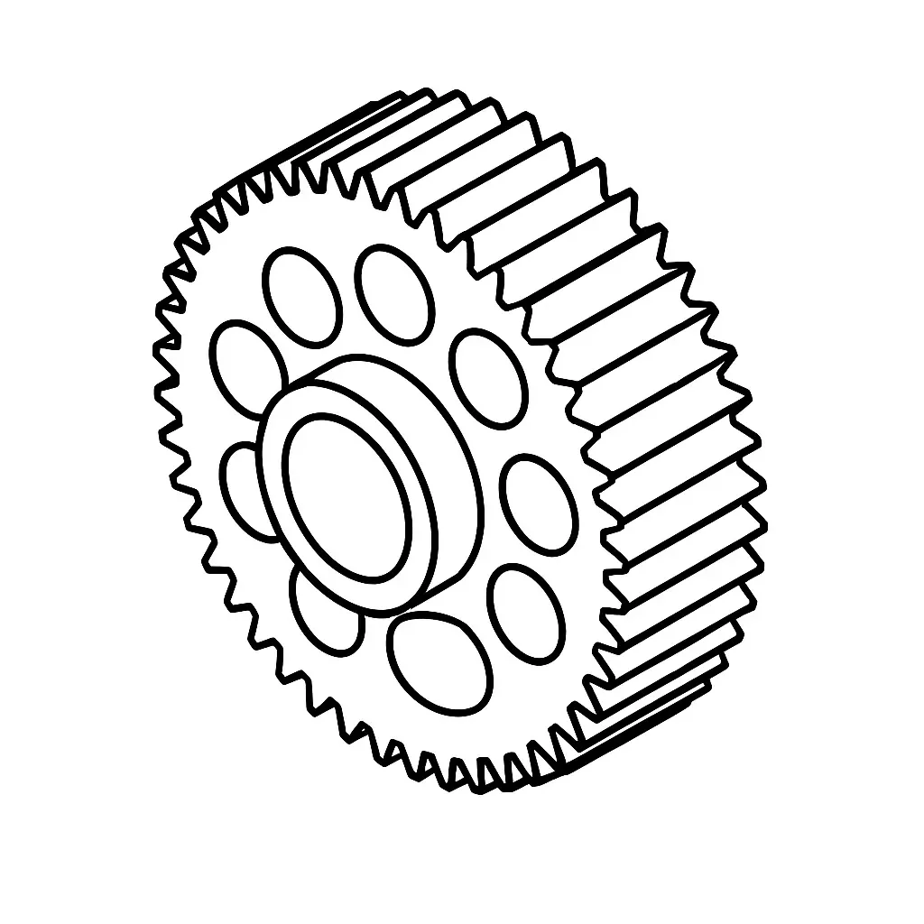 John Deere Crankshaft Helical Gear - LW9072834