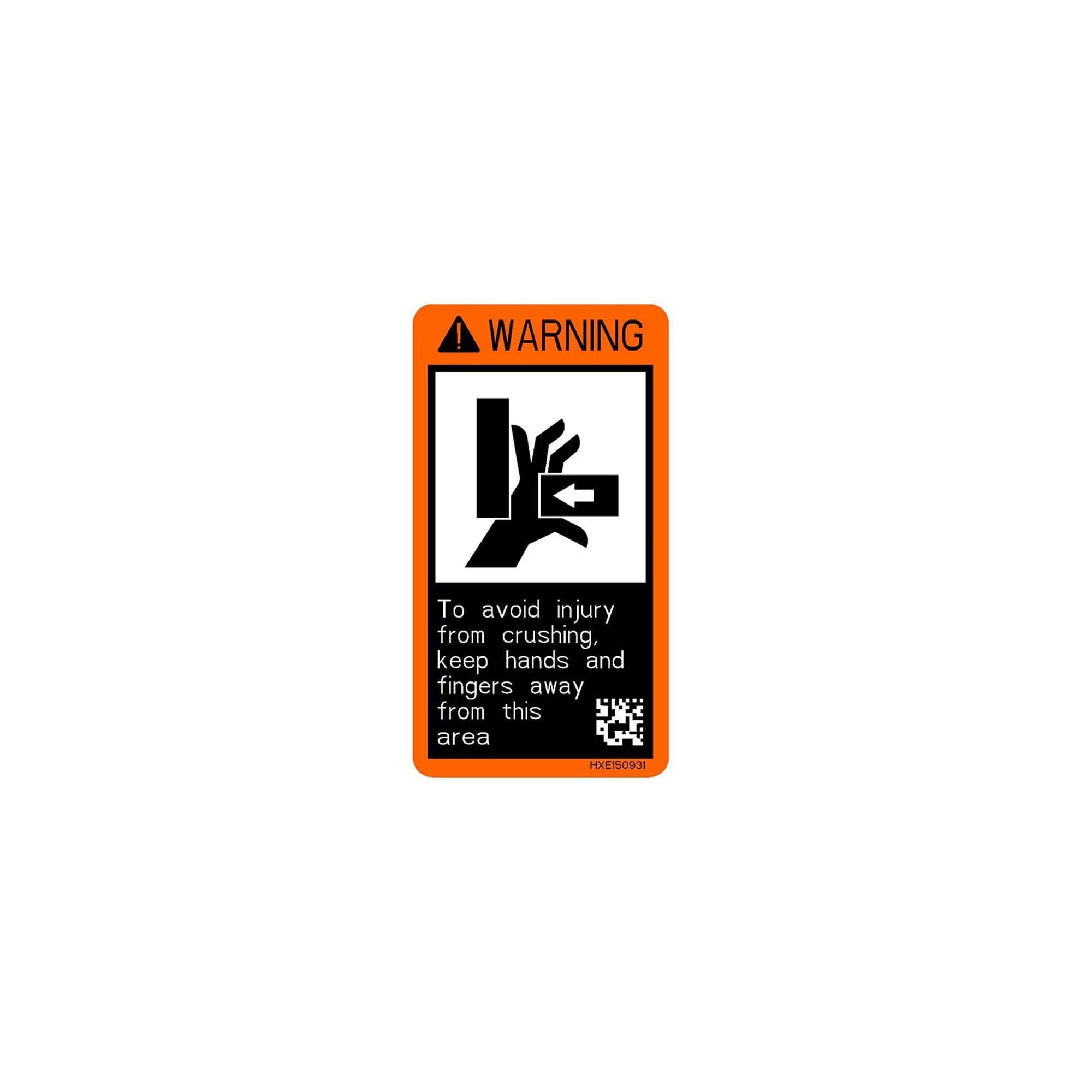 LABEL, WARNING, PINCH/CRUSH (ENGLIS