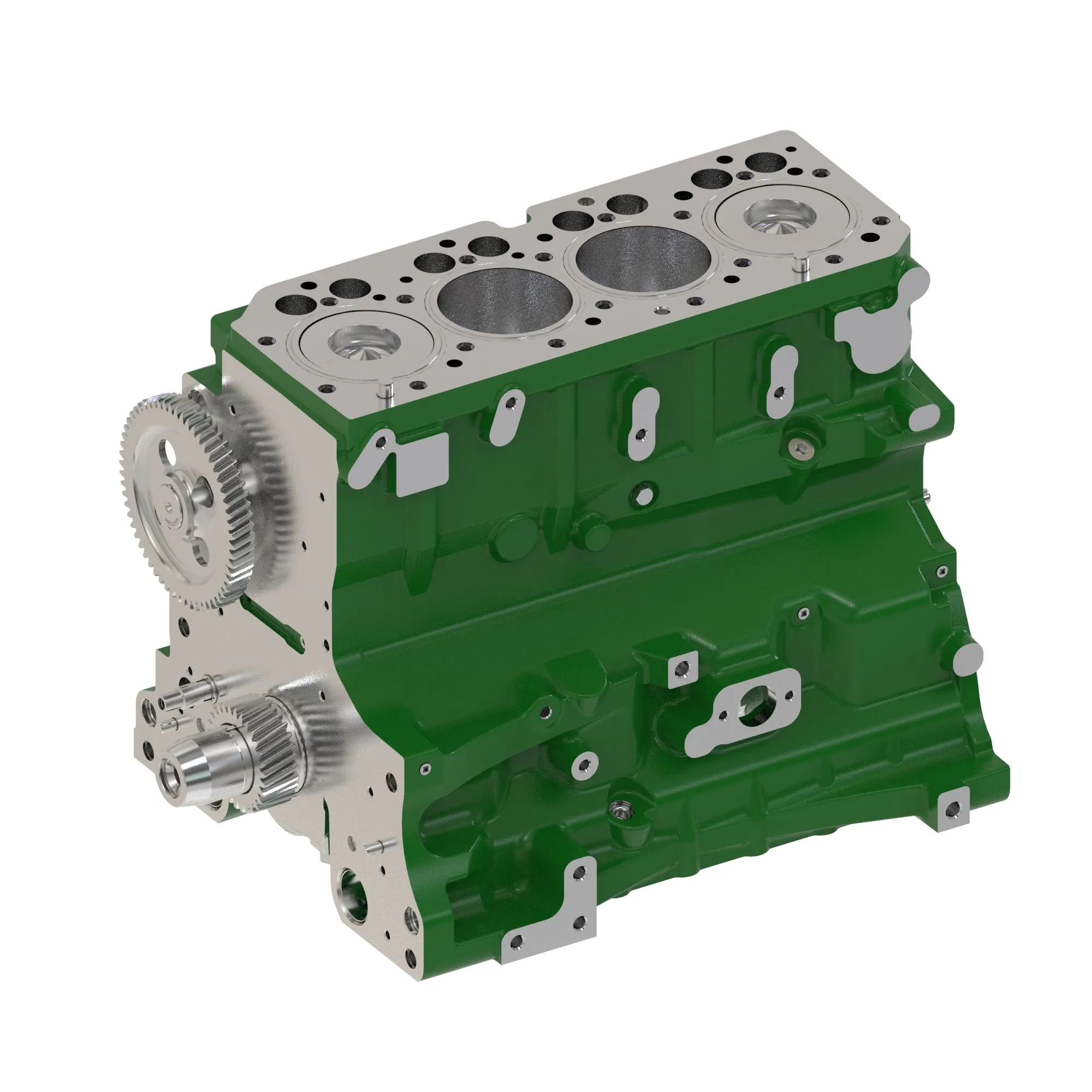 John Deere Short Block Assembly, 4 Cylinder, 2V - RE571292