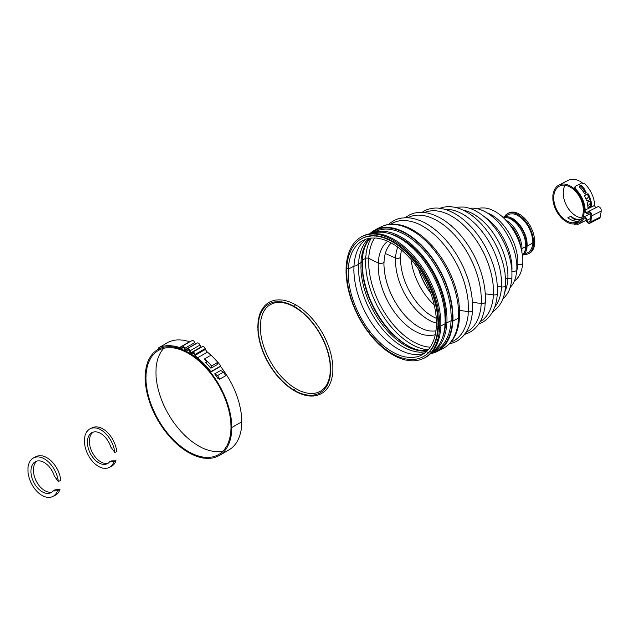 John Deere Rear Axle Shaft Boot Kit - AM141488