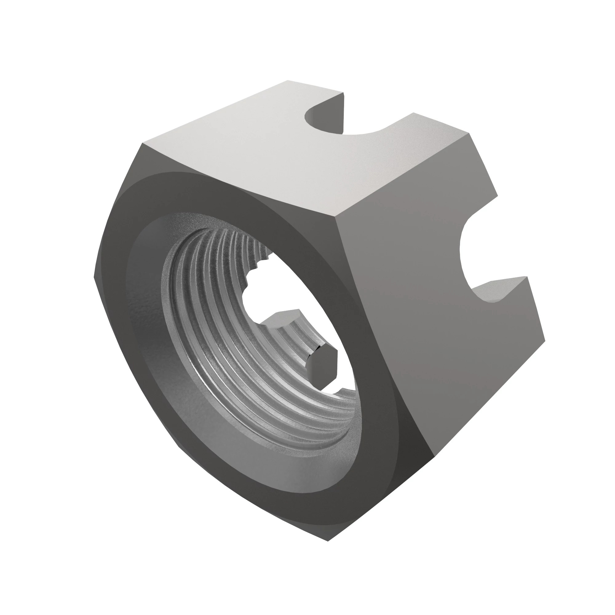 NUT, HEX SLOTTED