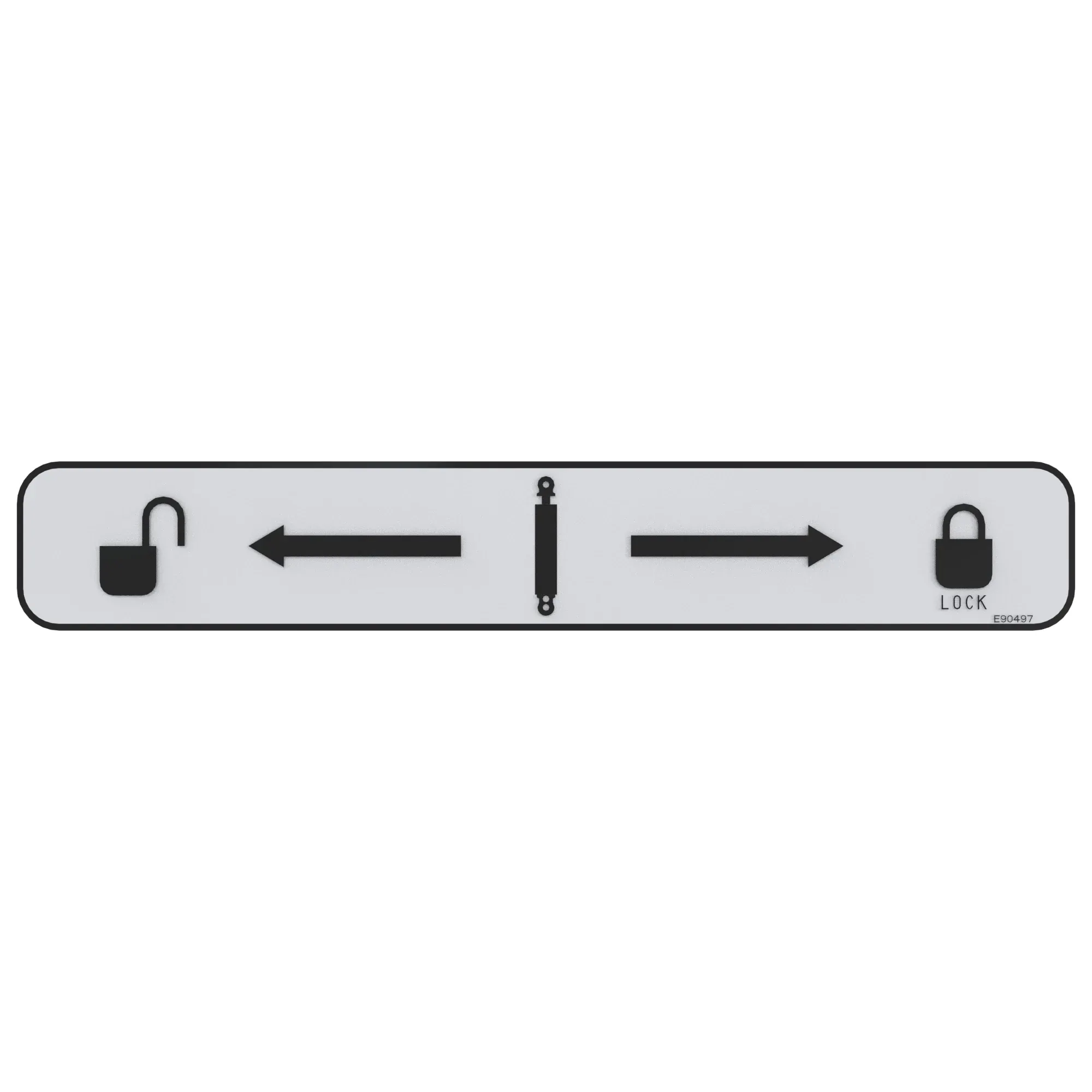 John Deere Cylinder Lock Label - E90497