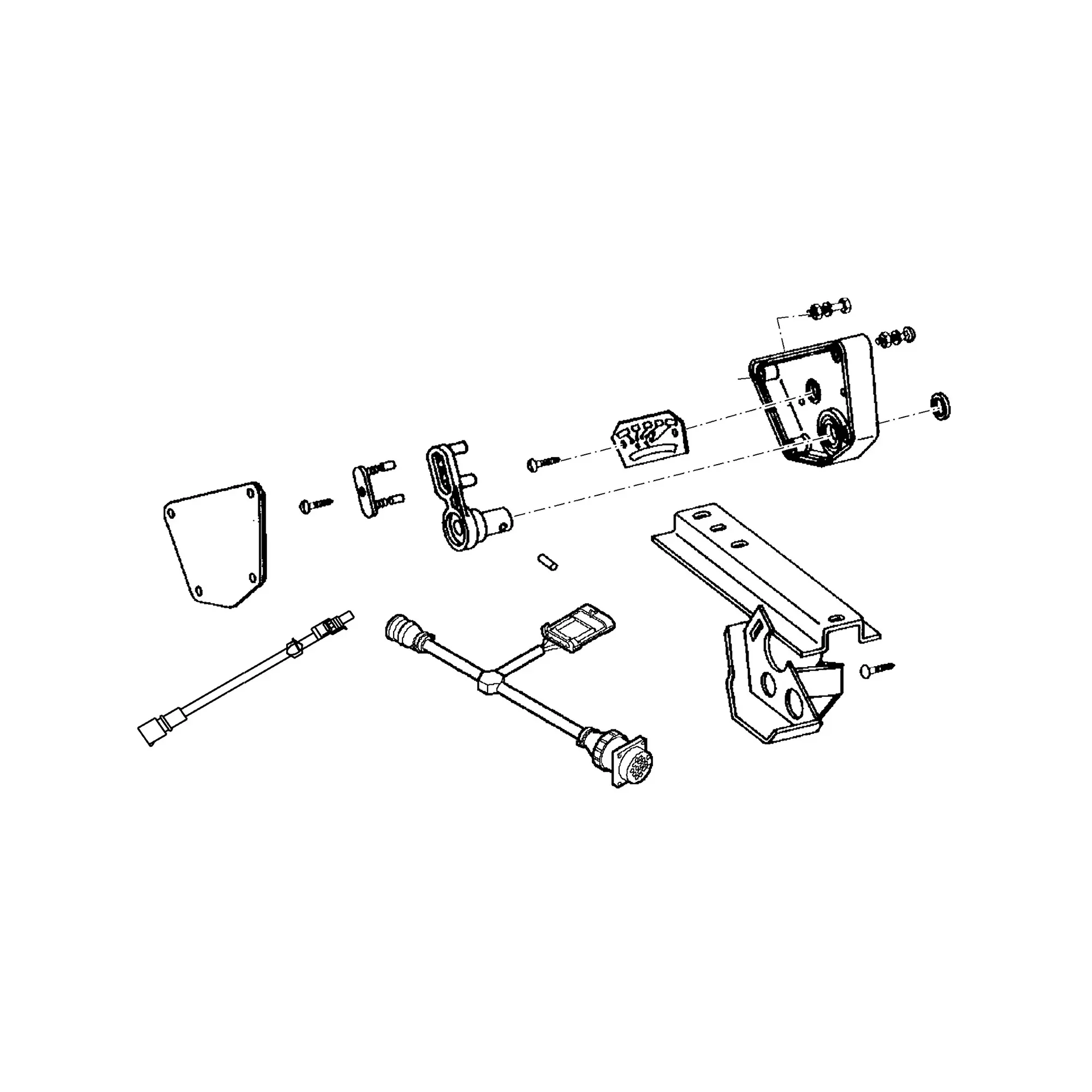 John Deere Control Box and Adapter Wiring Harness Attachment - BH81643
