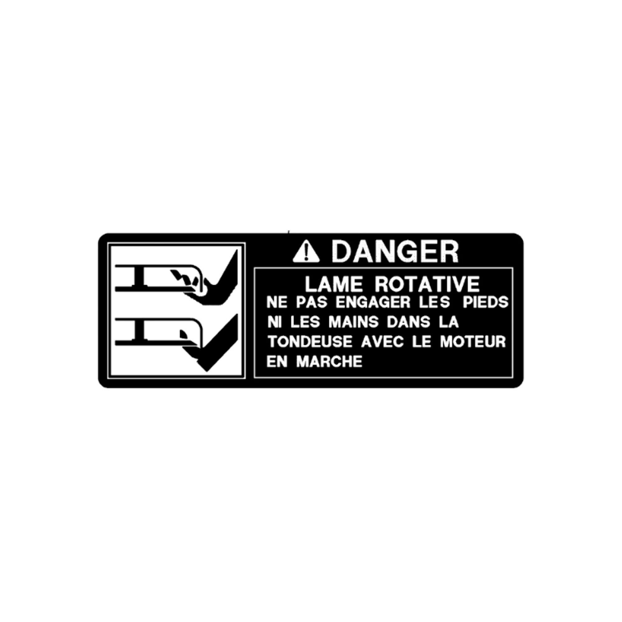 John Deere Safety Label, Blade Contact - M91045