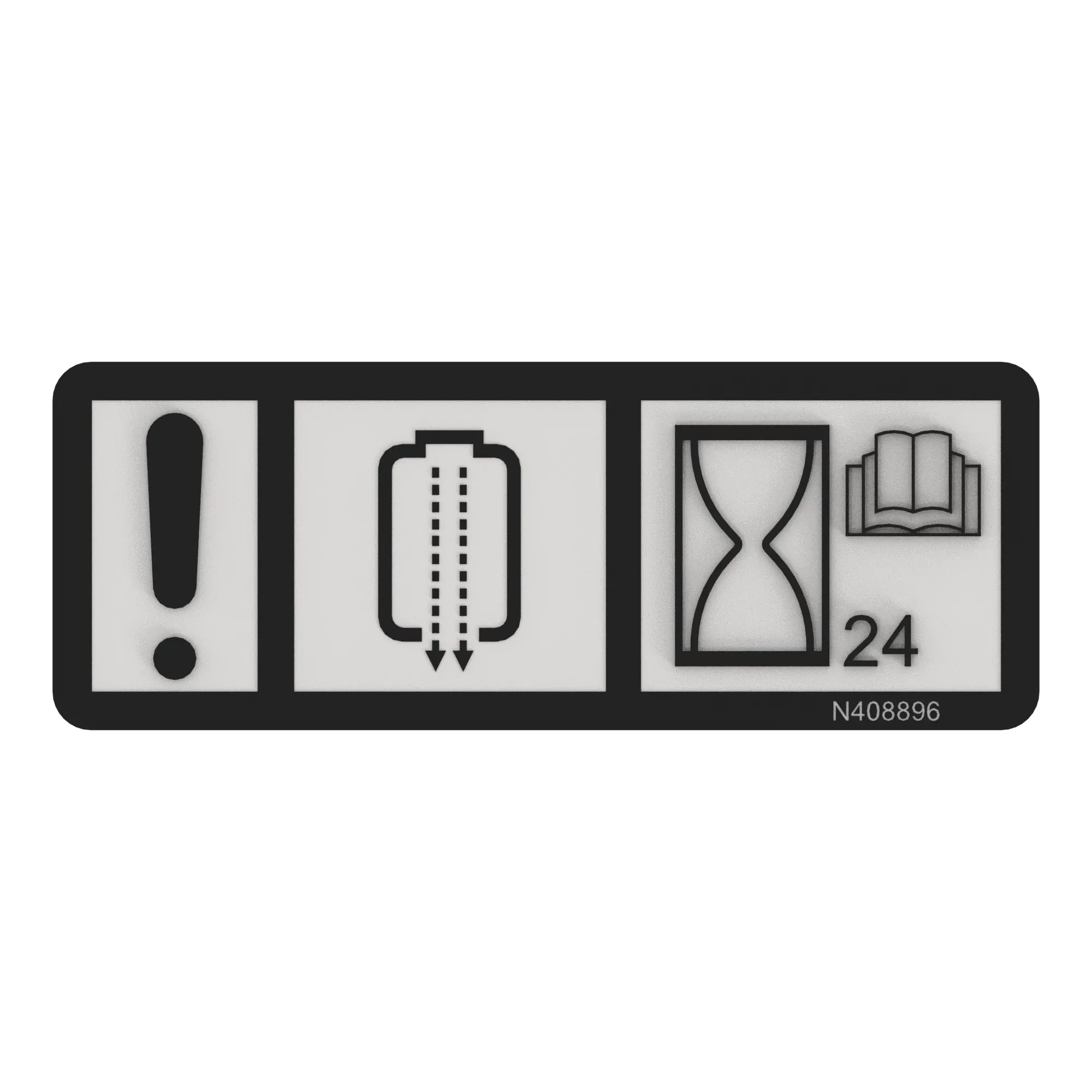 John Deere Air Tank Drain Label - N408896