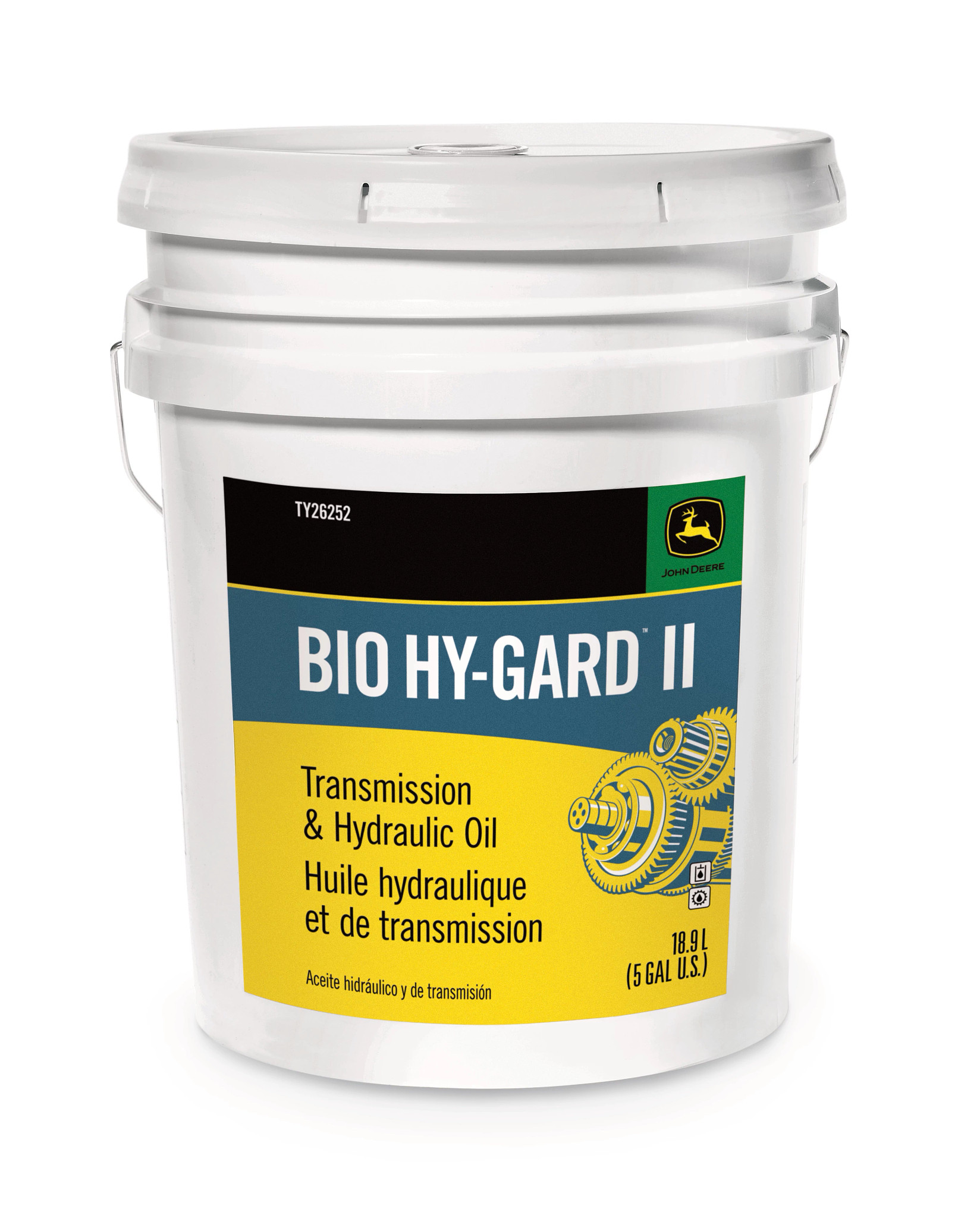 John Deere Transmission and Hydraulic Oil, Bio Hy-Gard™ II, 18.9 Liter (5 Gallon) - TY26252