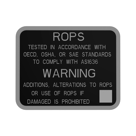 John Deere Australia Compliance Label - R263001