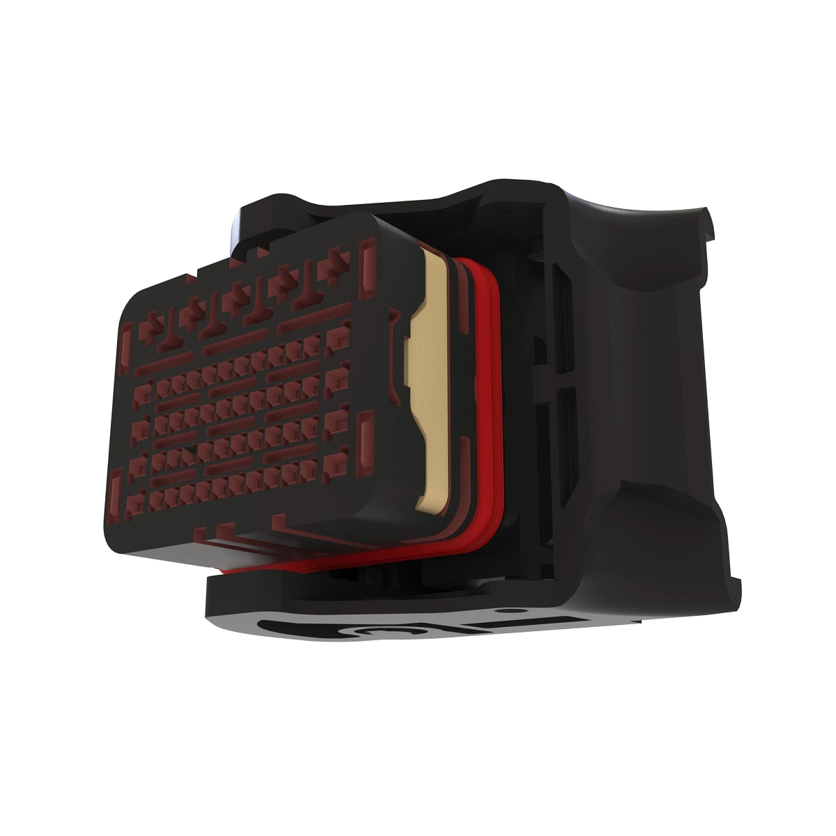 John Deere Black External Electrical Connector Housing, 53 Cavities - 57M10329