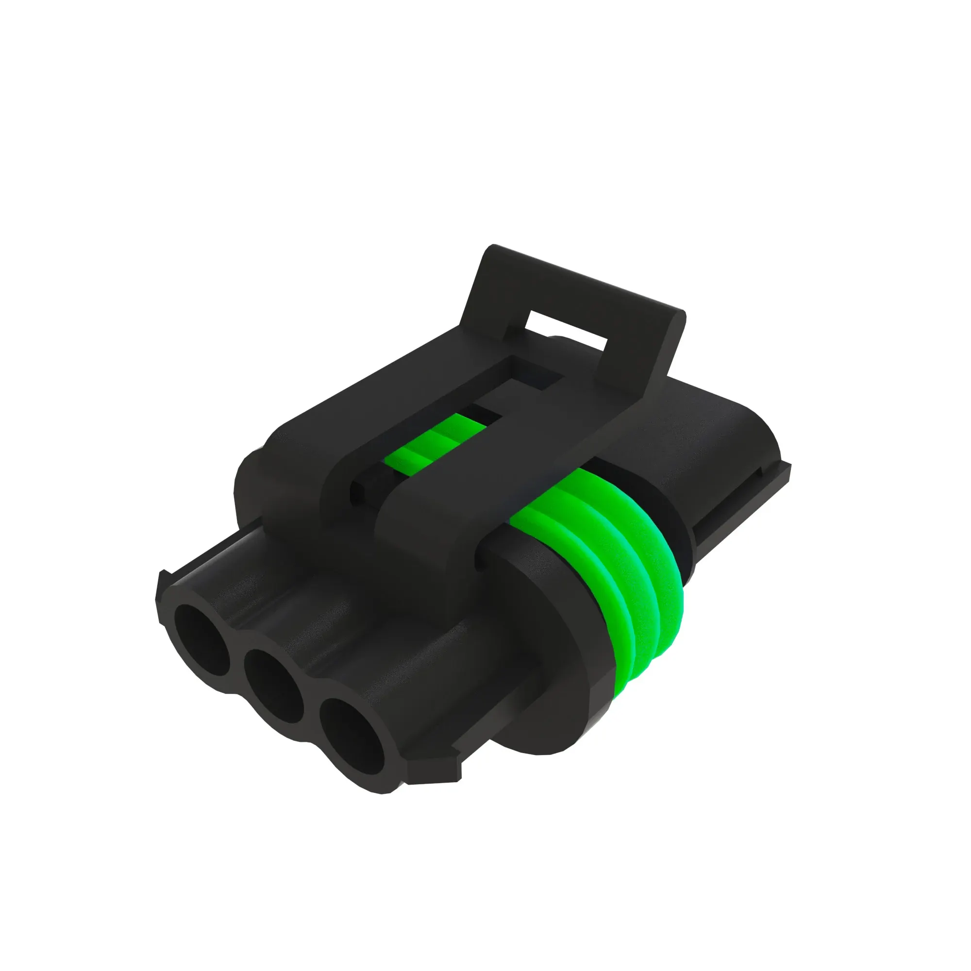 Conn Delphi MP630 3W F Sld Blk Plst
