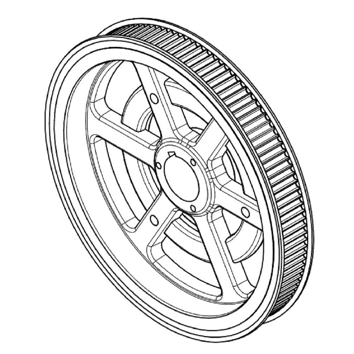 Pulley, Sprocket 122 Teeth, Timing