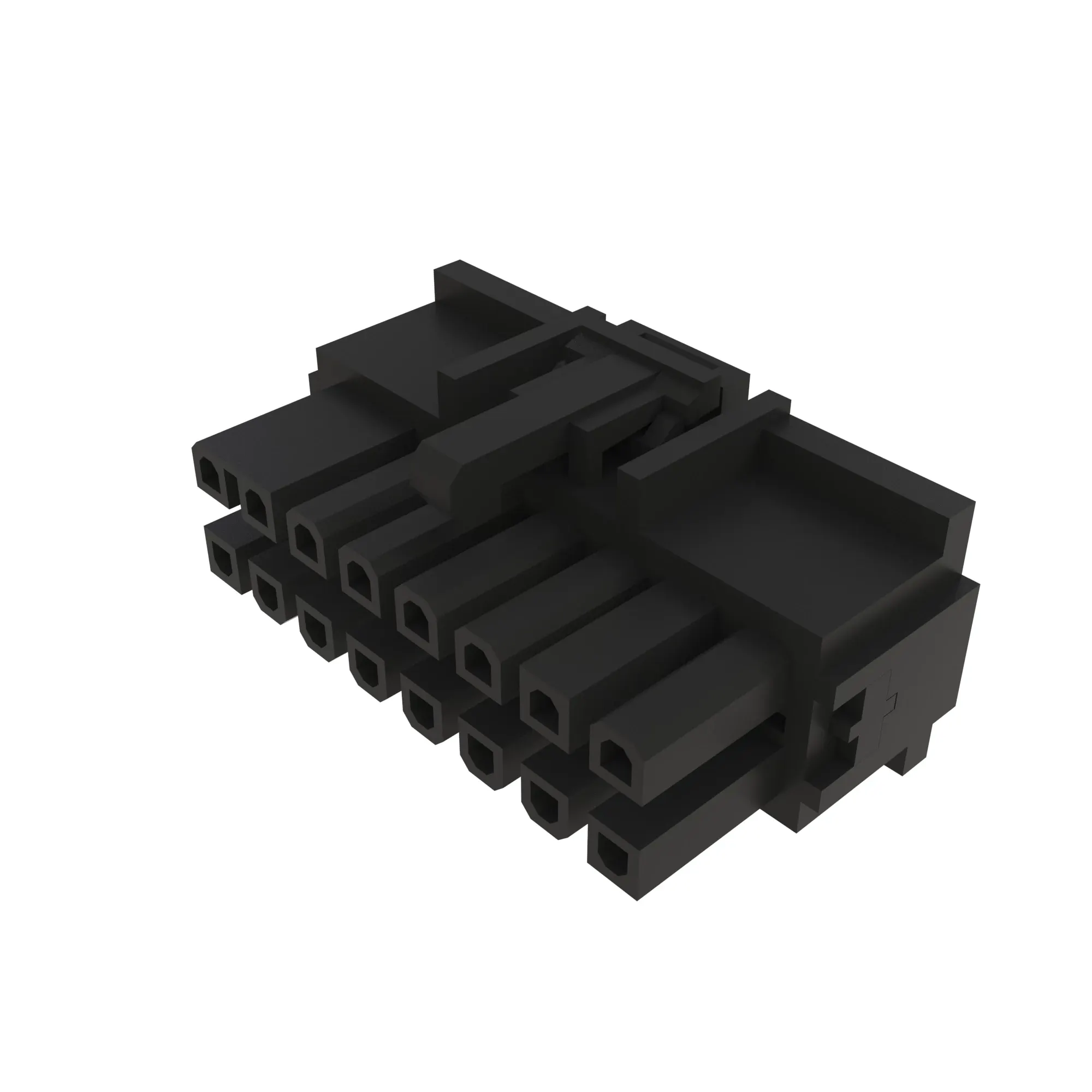 CONN MOLEX MFITTPA 16W F BLK PLYSTR