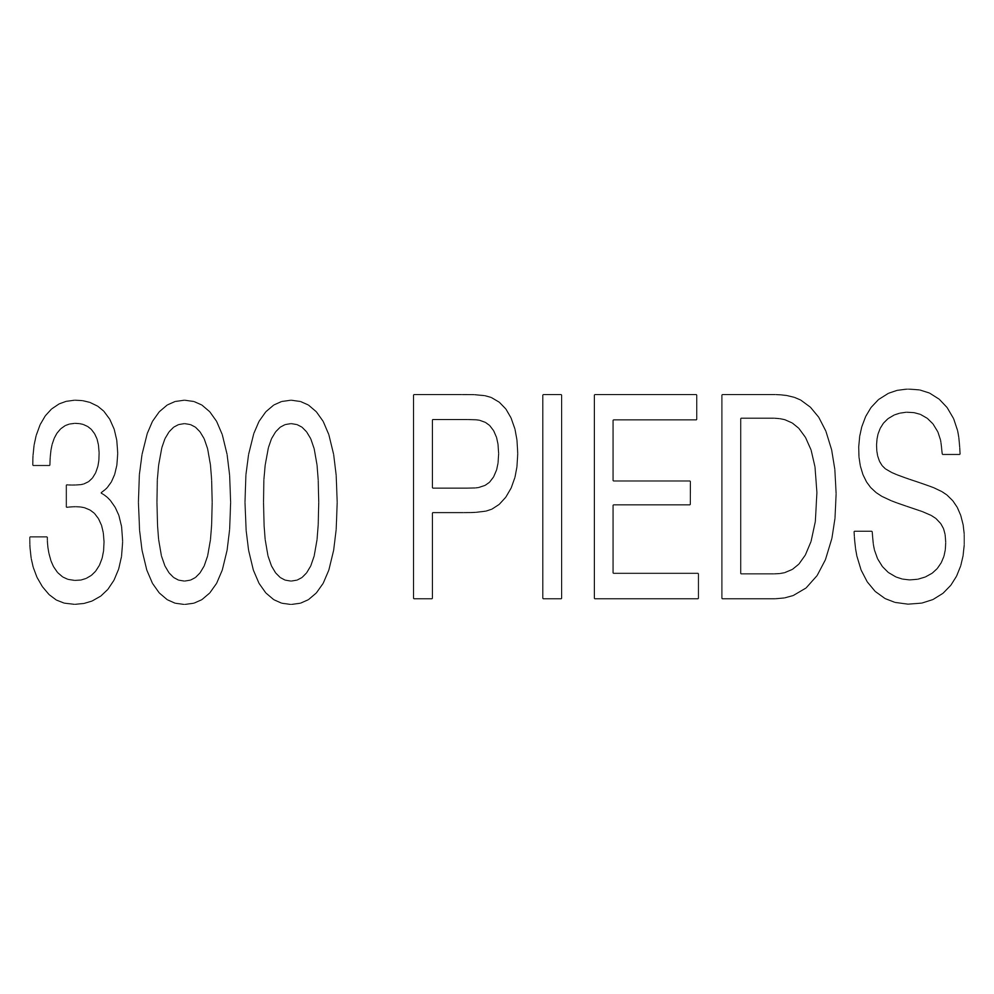 John Deere 3000 Feet Label, French - F381147