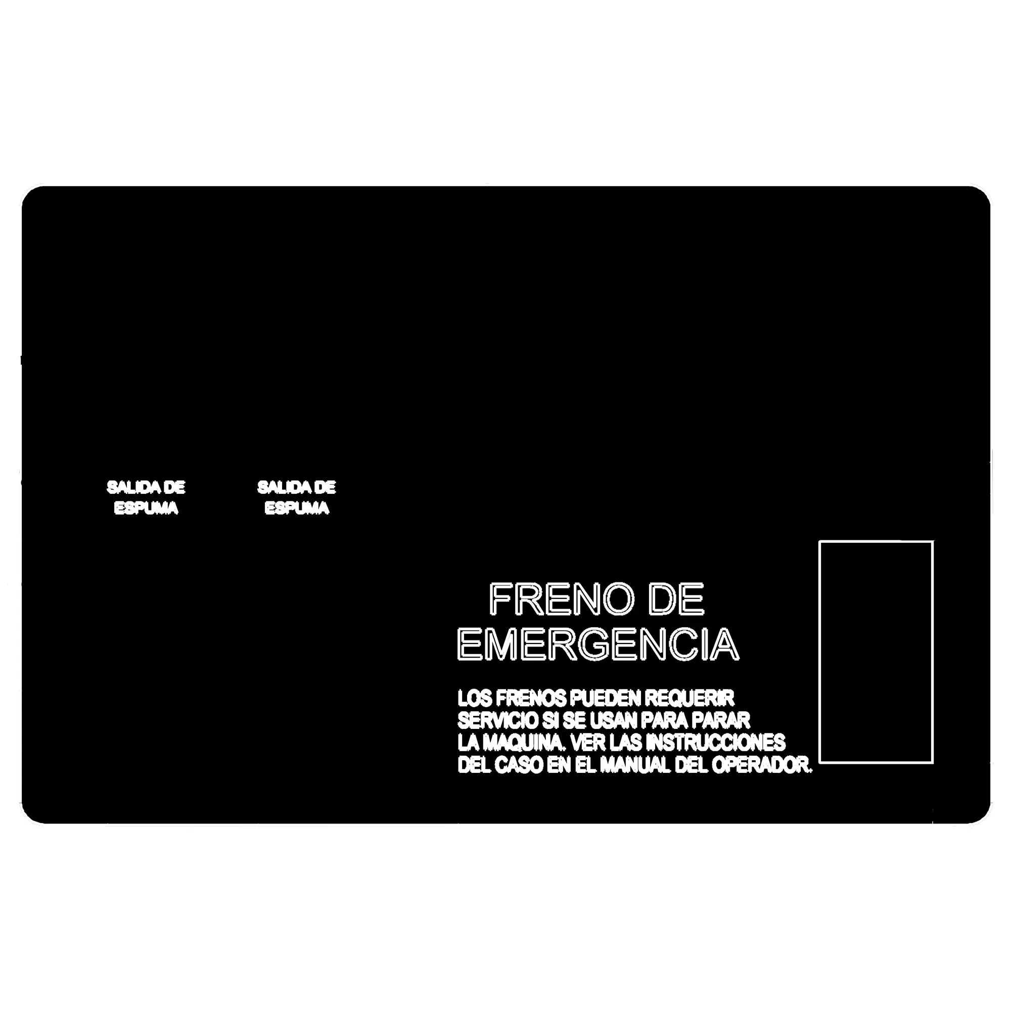 John Deere Rear Panel Label, Spanish - N306536