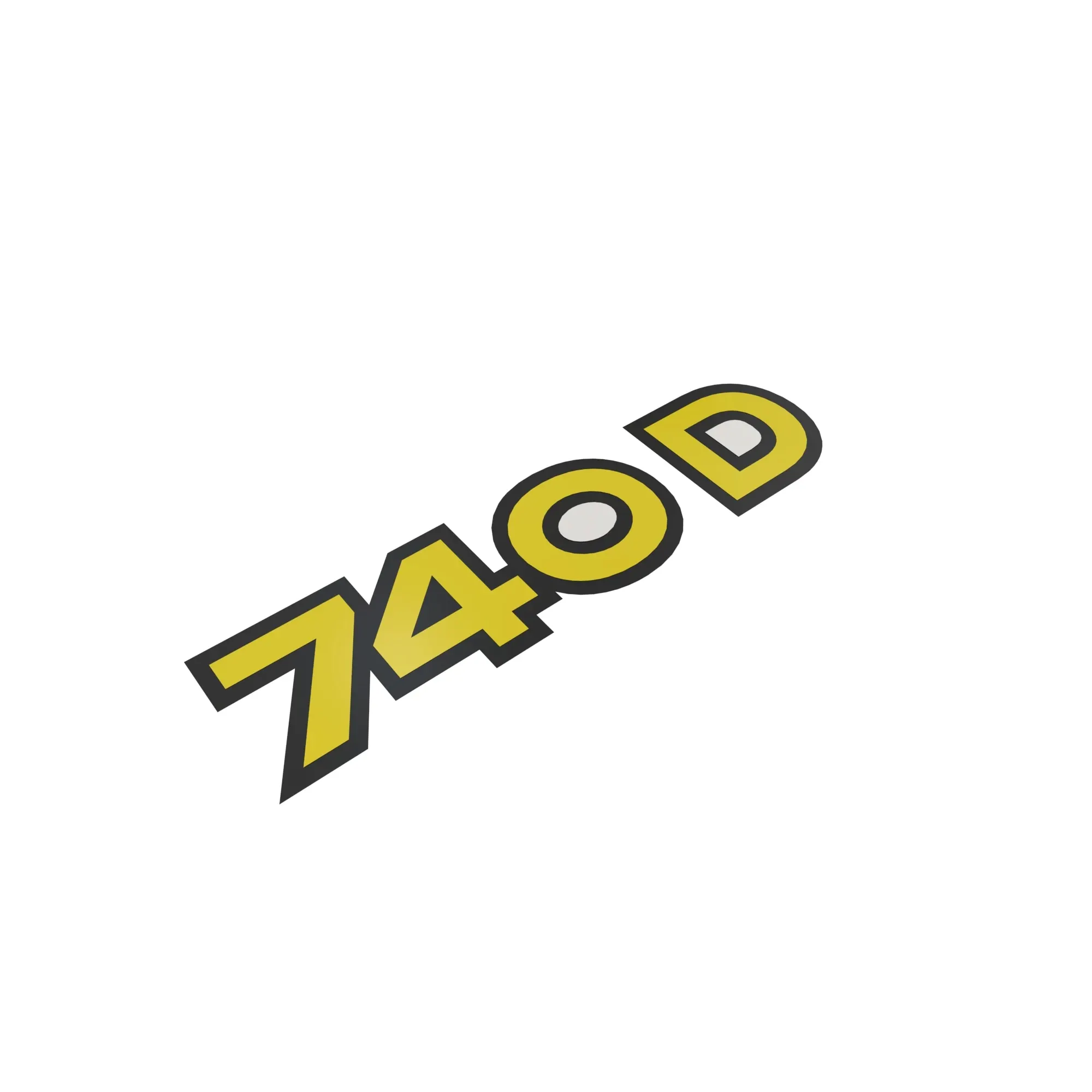 John Deere 740D Model Designator Label - HXE119852