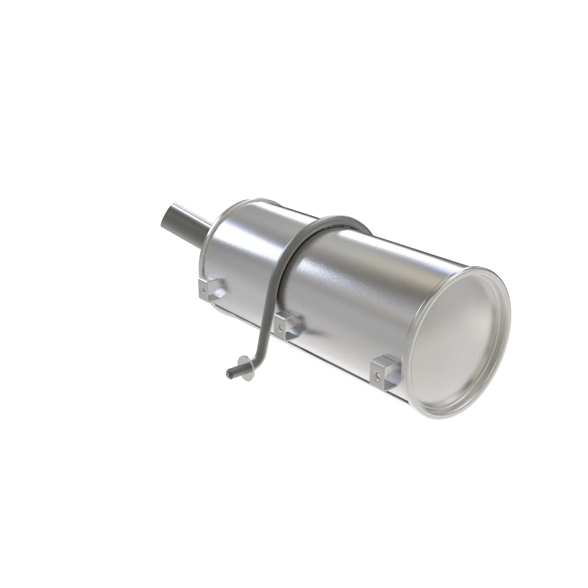 John Deere Non-Aspirated Round Shaped Muffler without Spark Arrester - AUC11855