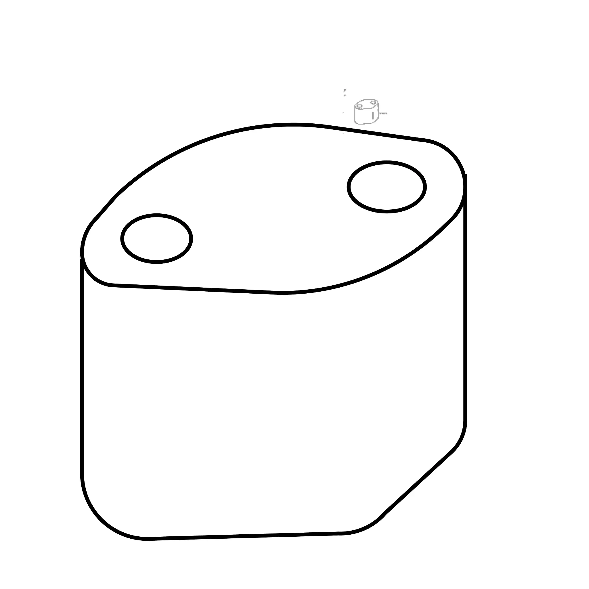 John Deere Drawbar Rear Support Spacer - R34373