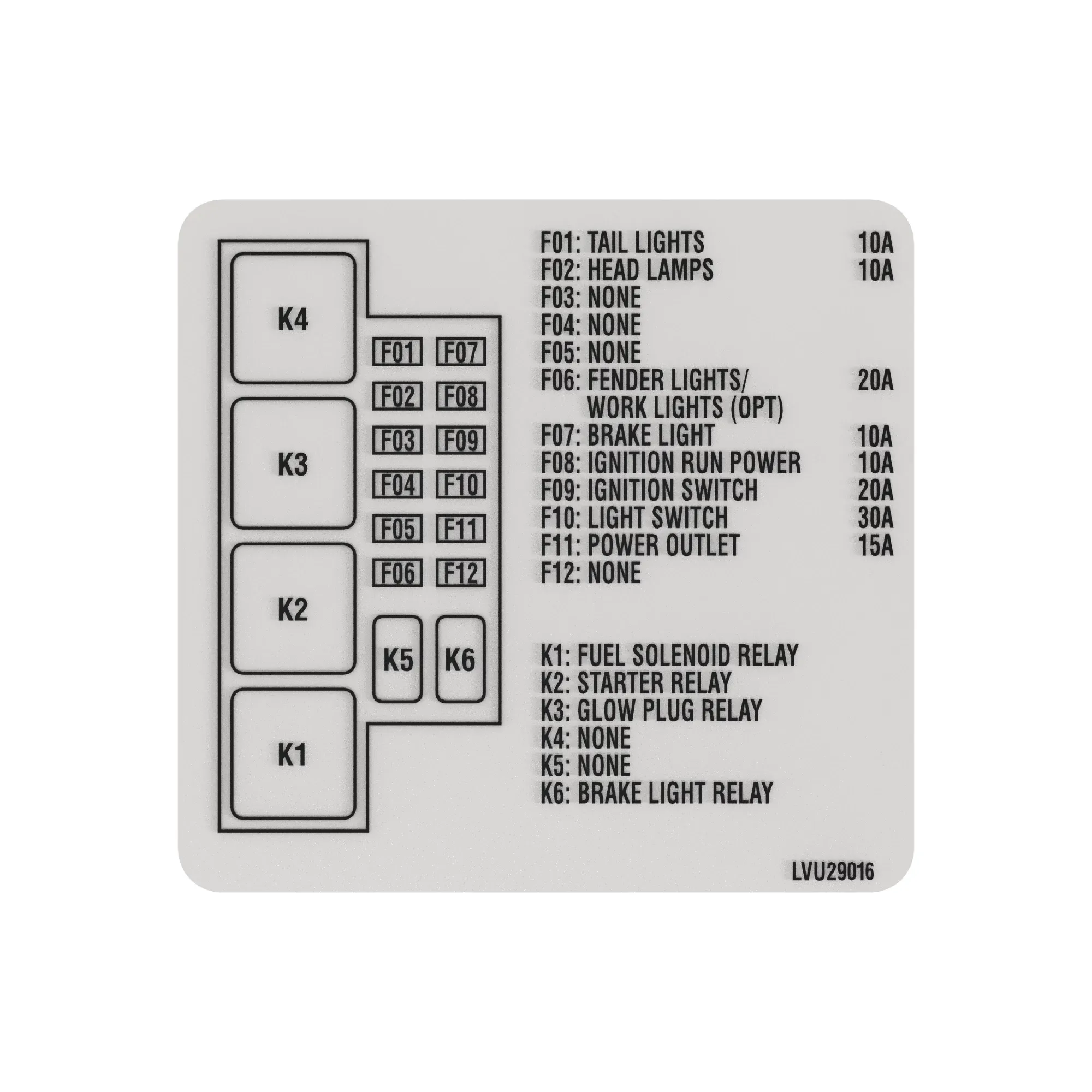 LABEL, POWER DISTRIBUTION CENTER