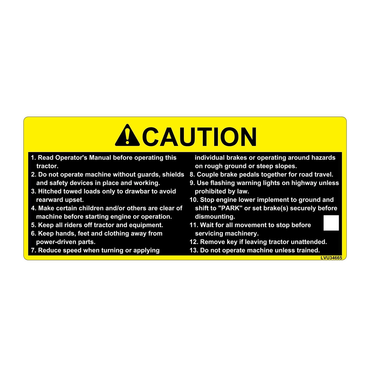 Label, Caution