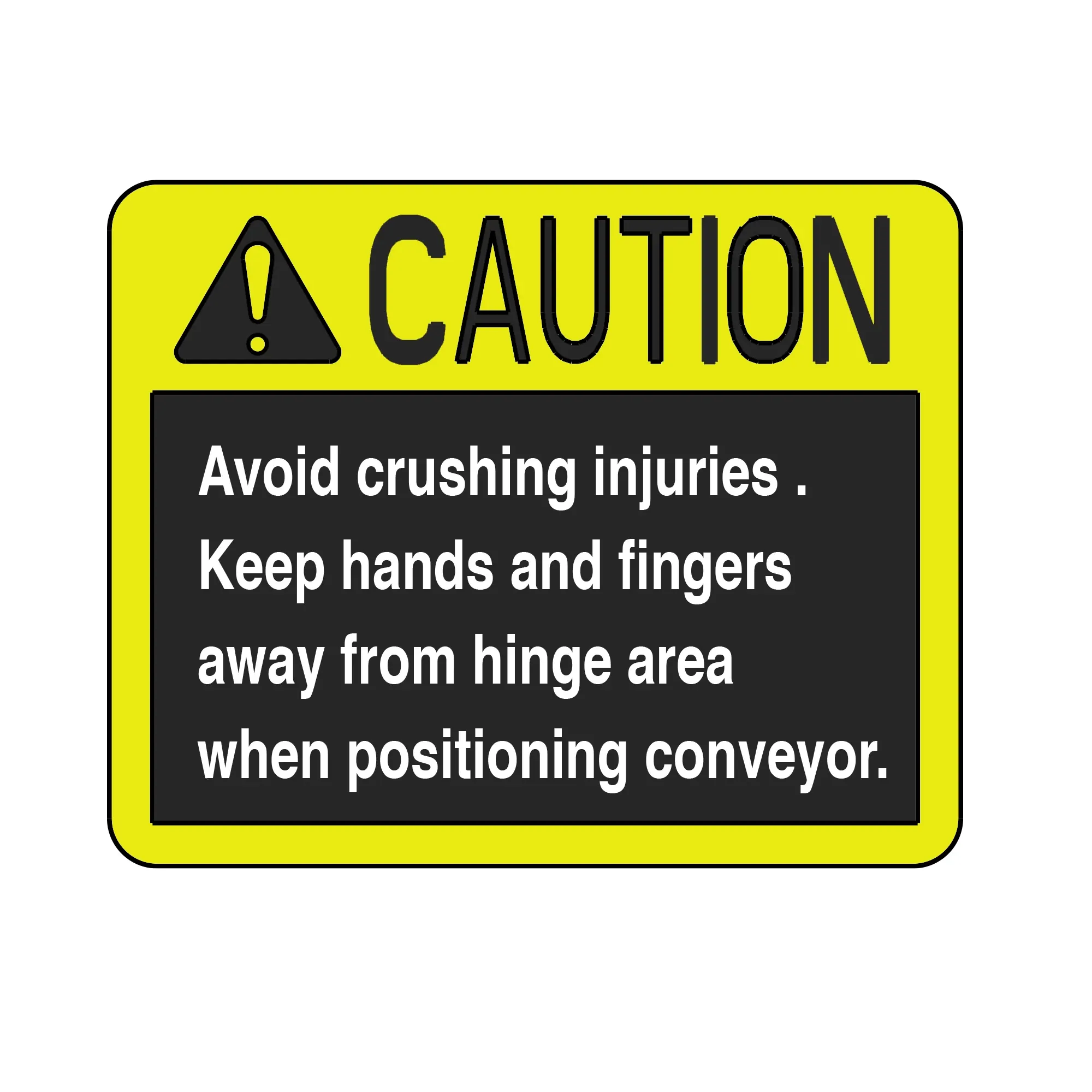 John Deere Safety Sign, Pinch Point Caution - A67673