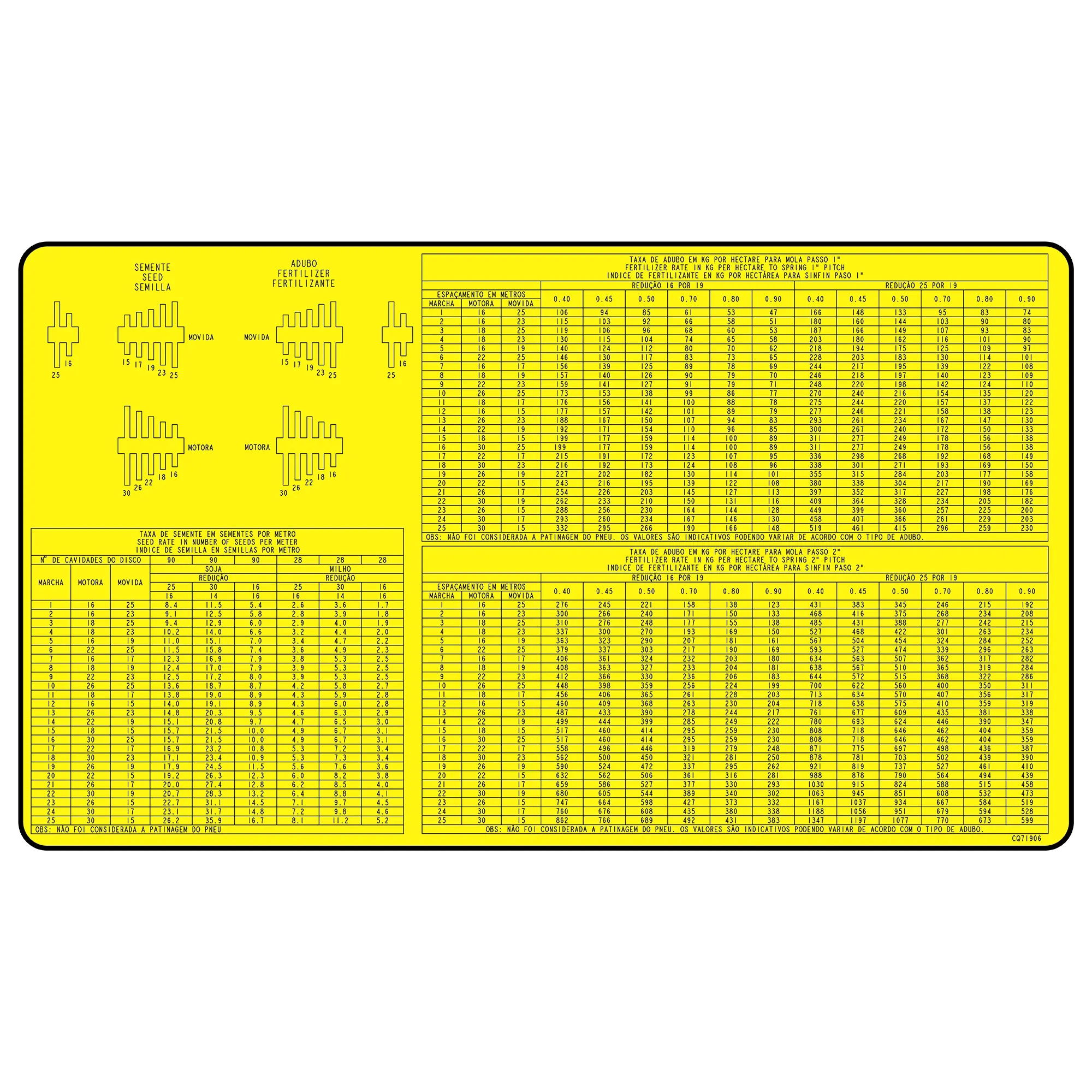 John Deere Transmission Label, Left Side - CQ71906