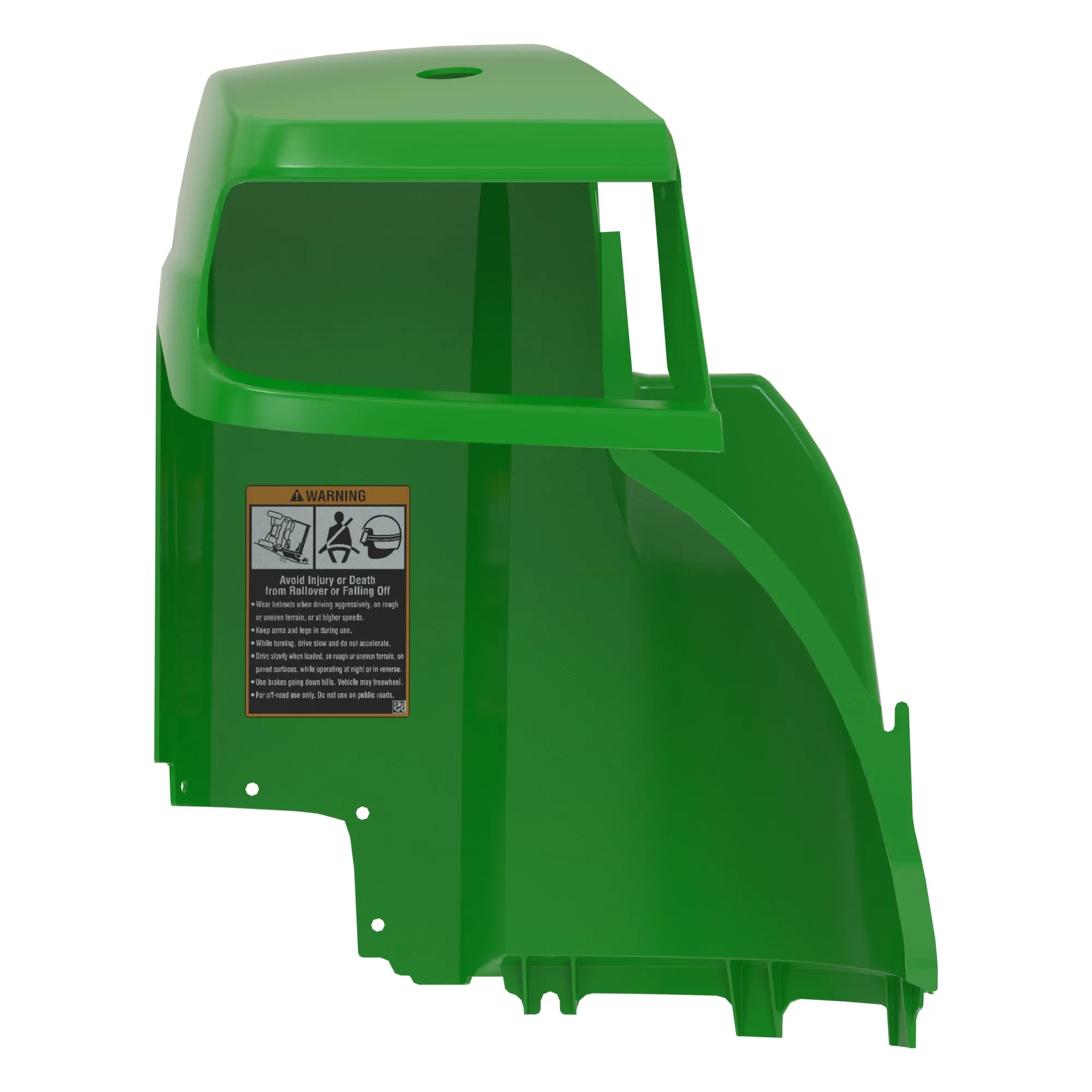John Deere Front Fender with Label, Right Side - AM137565