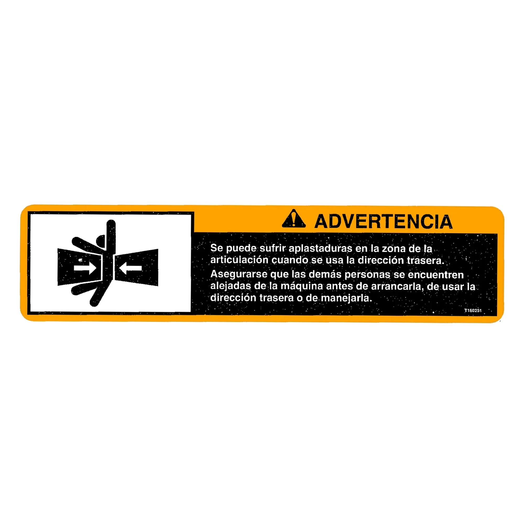 John Deere Cab Steps Label, Spanish - T160251