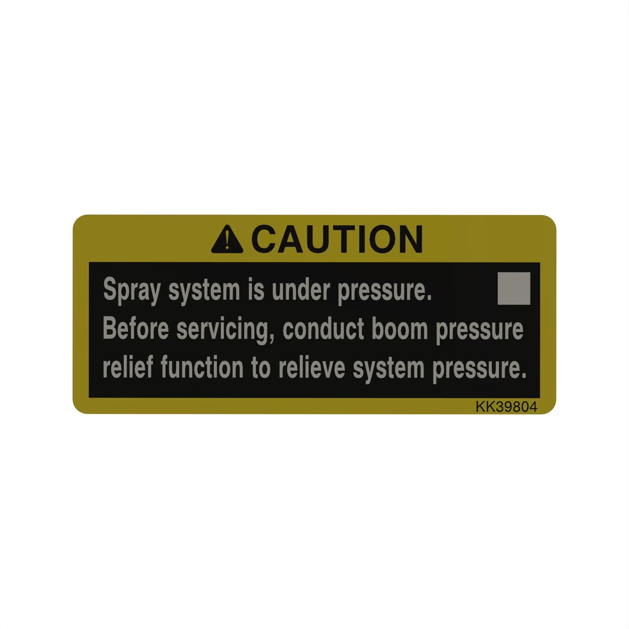 LABEL, DECAL SAFETY SOL SYS UNDER P