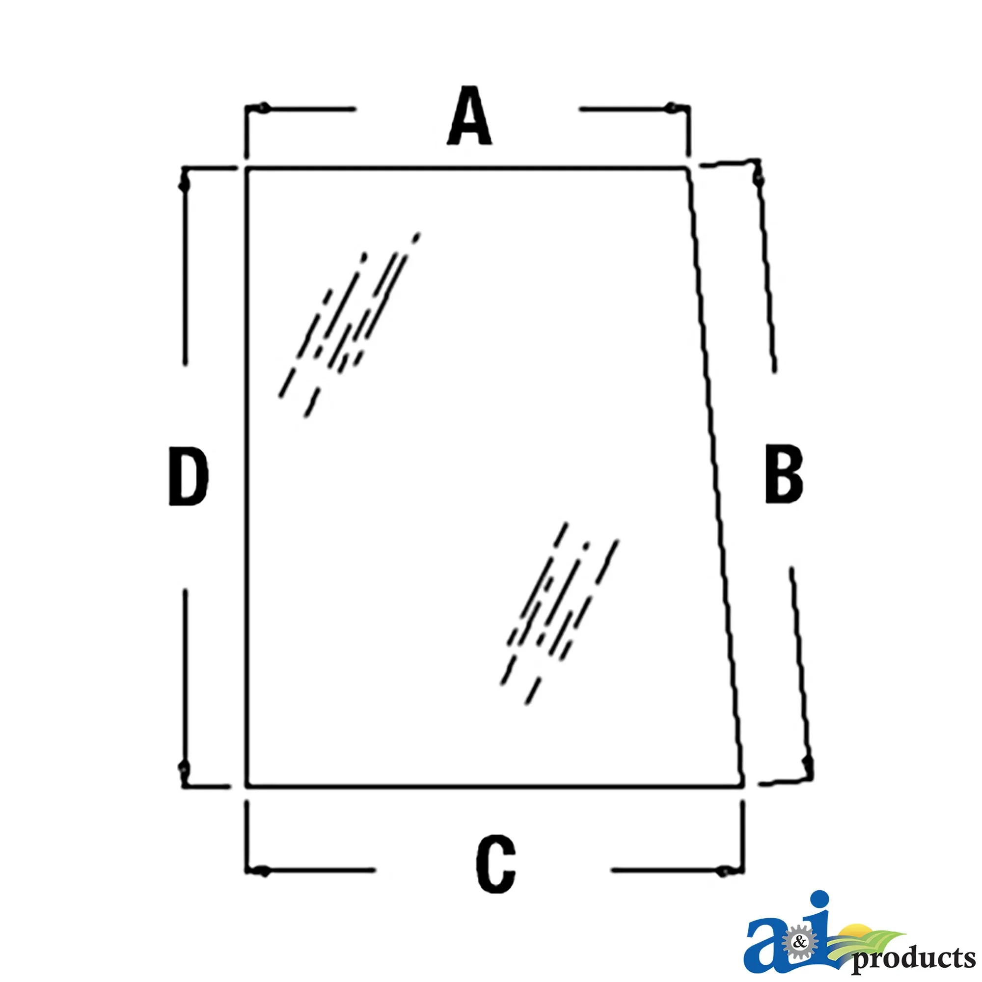 A&I Products Rear Sliding Glass Windowpane with Guides - A-AR87997