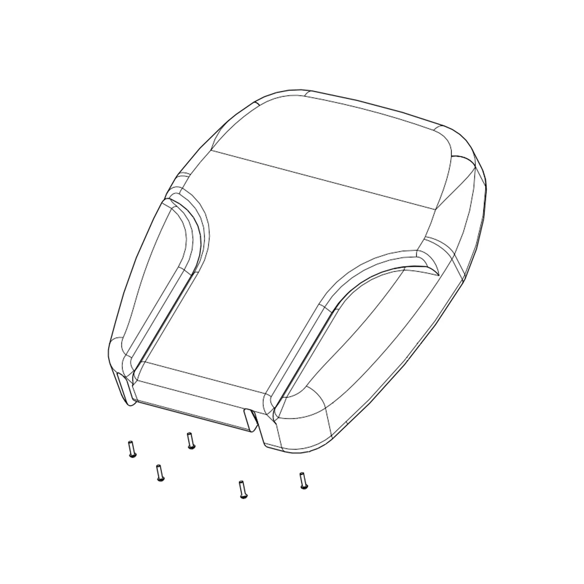 John Deere Fabric Seat Backrest Cushion - AL224109
