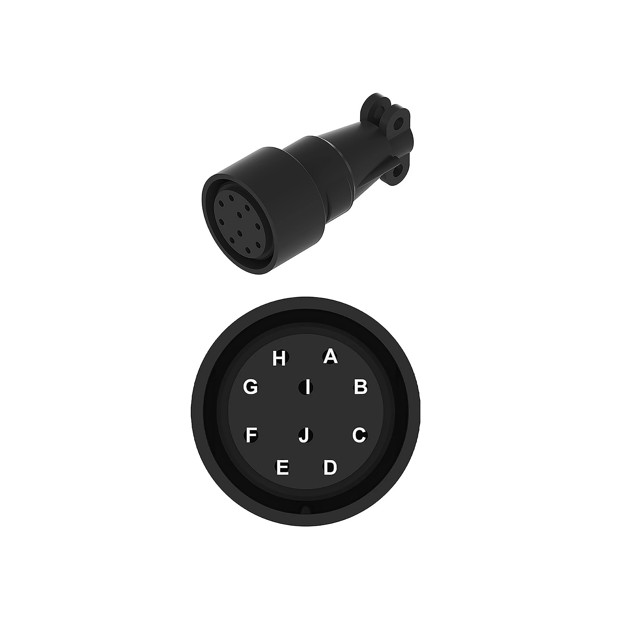 CONN ITT CA 10W FS BLK PLSTC