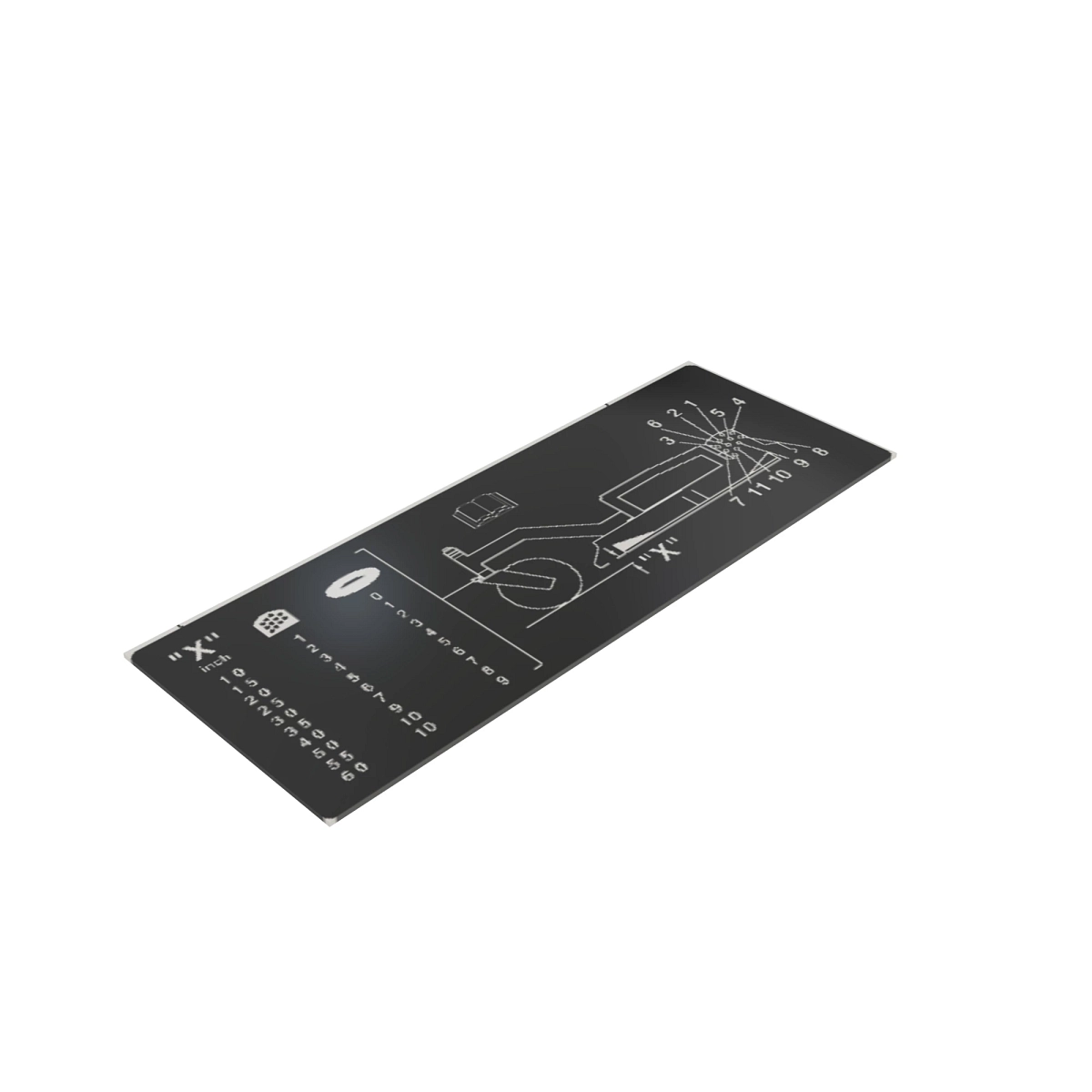 Label, Height Adjust, 72"RD