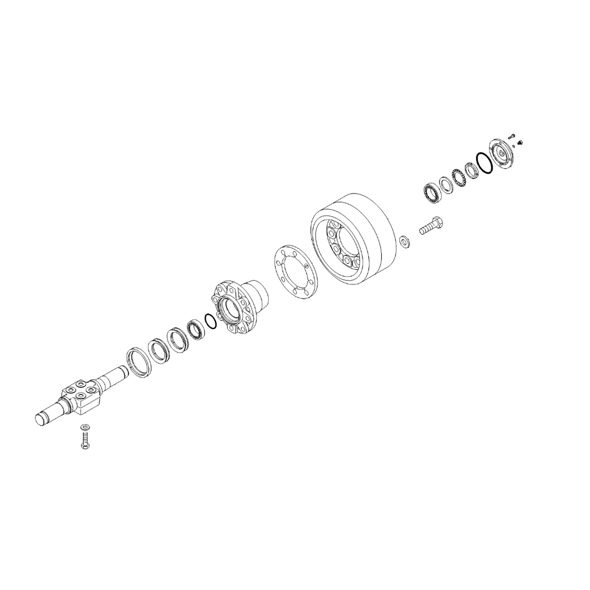 John Deere Mid-Roller Upgrade Wheel Kit - RE596333
