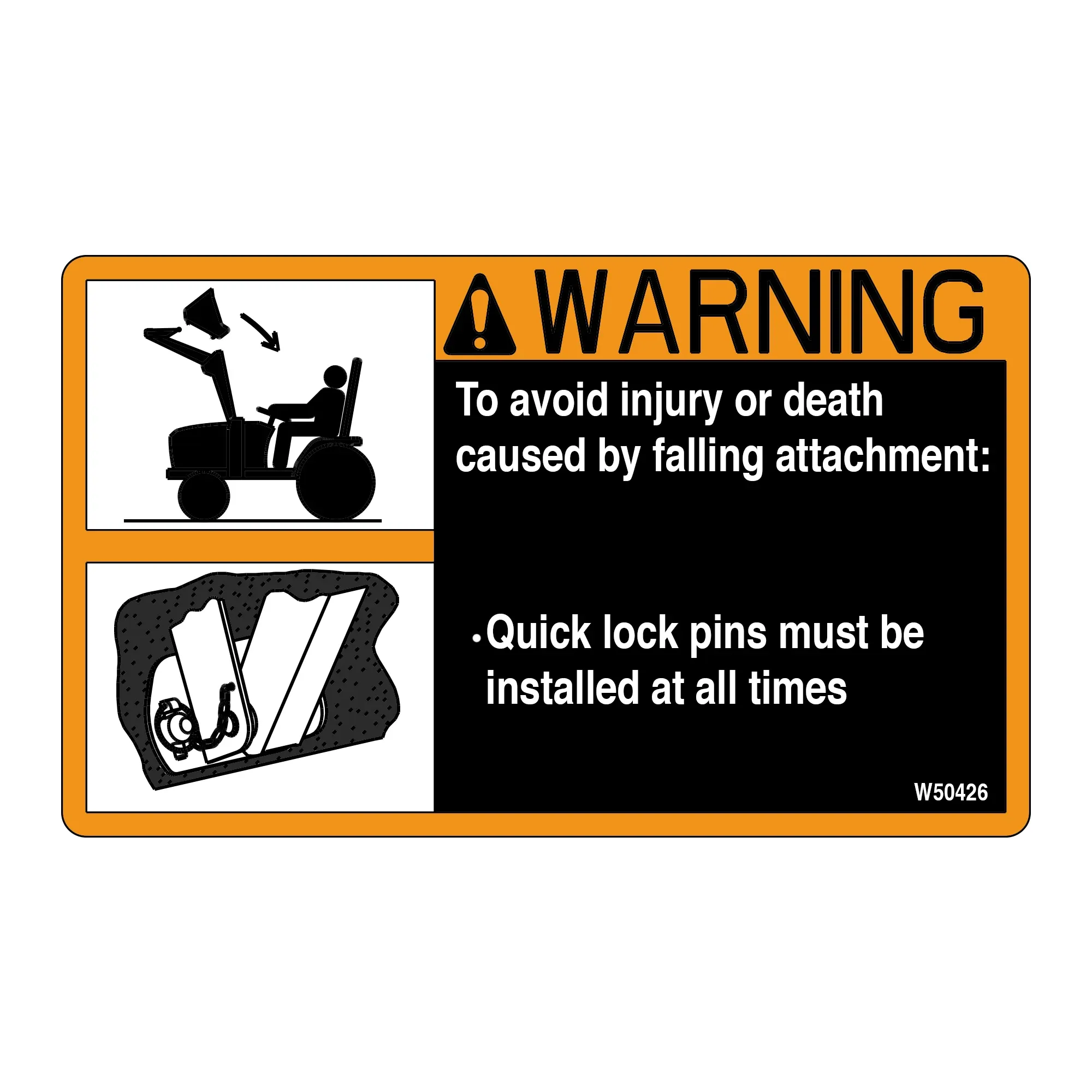 John Deere Safety Sign - W50426