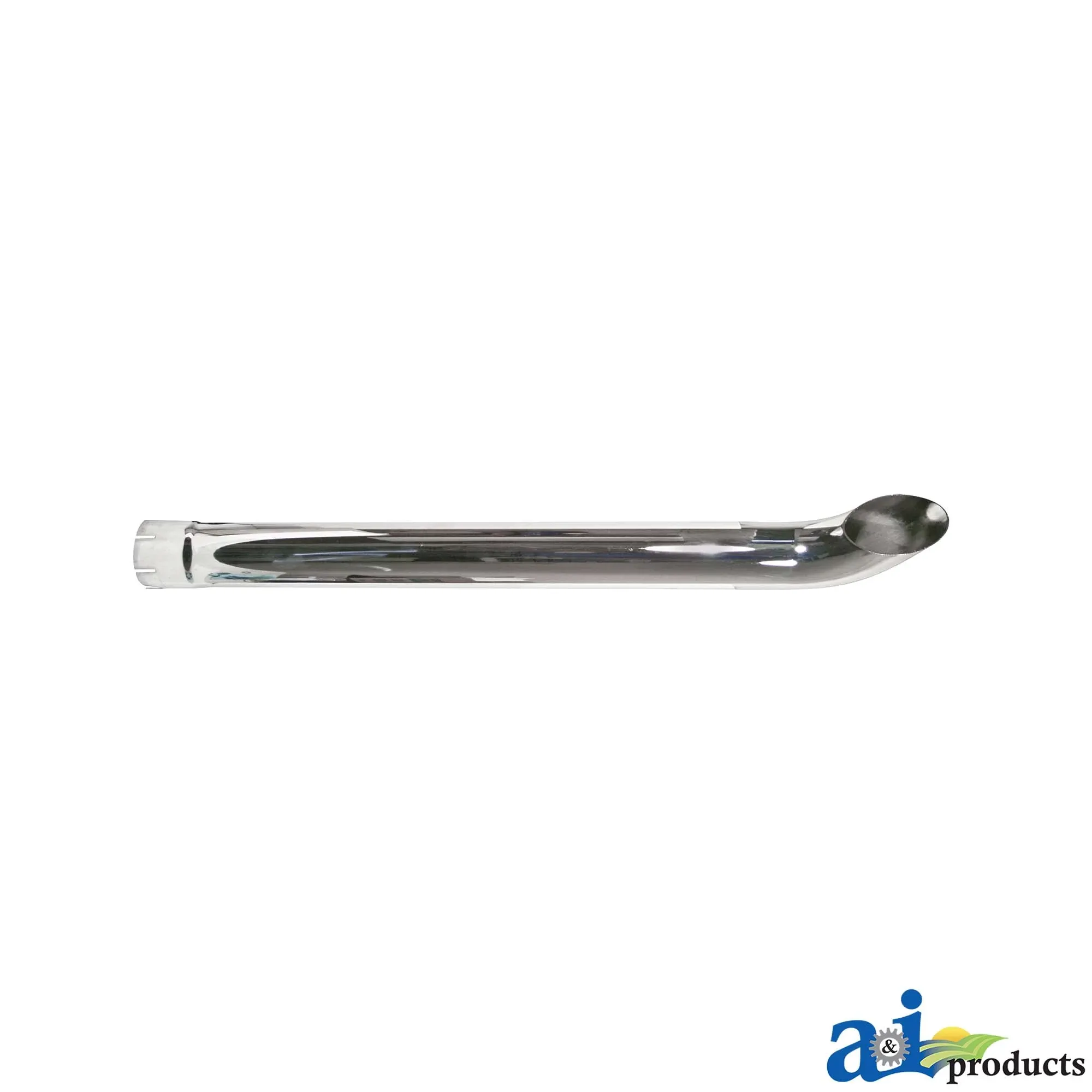 A&I Products Long Slotted Curved Chrome Exhaust Stack - A-ZNL89057C