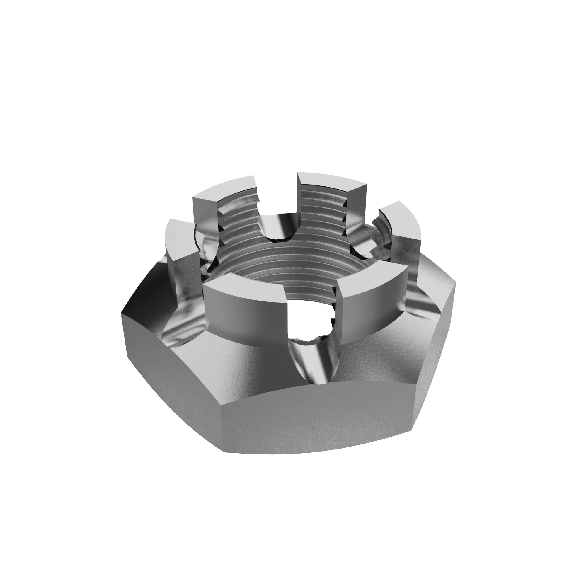 NUT, METRIC, THIN HEX CASTLE
