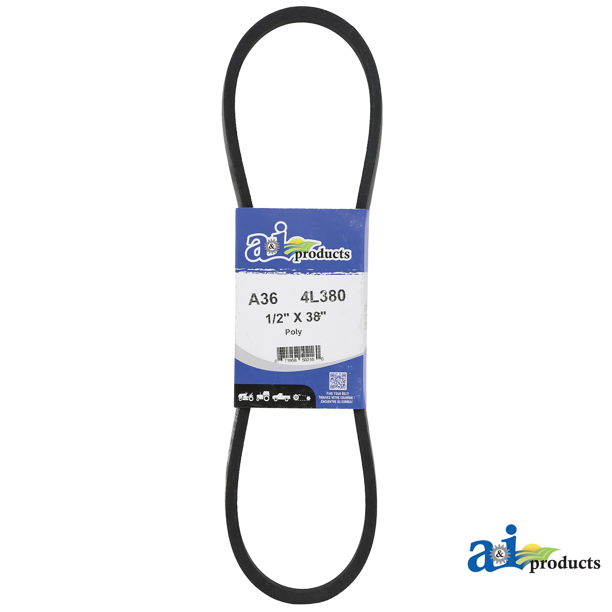 A&I Products V-Belt, Effective Length 965.2 mm (38 inch) - A-A36
