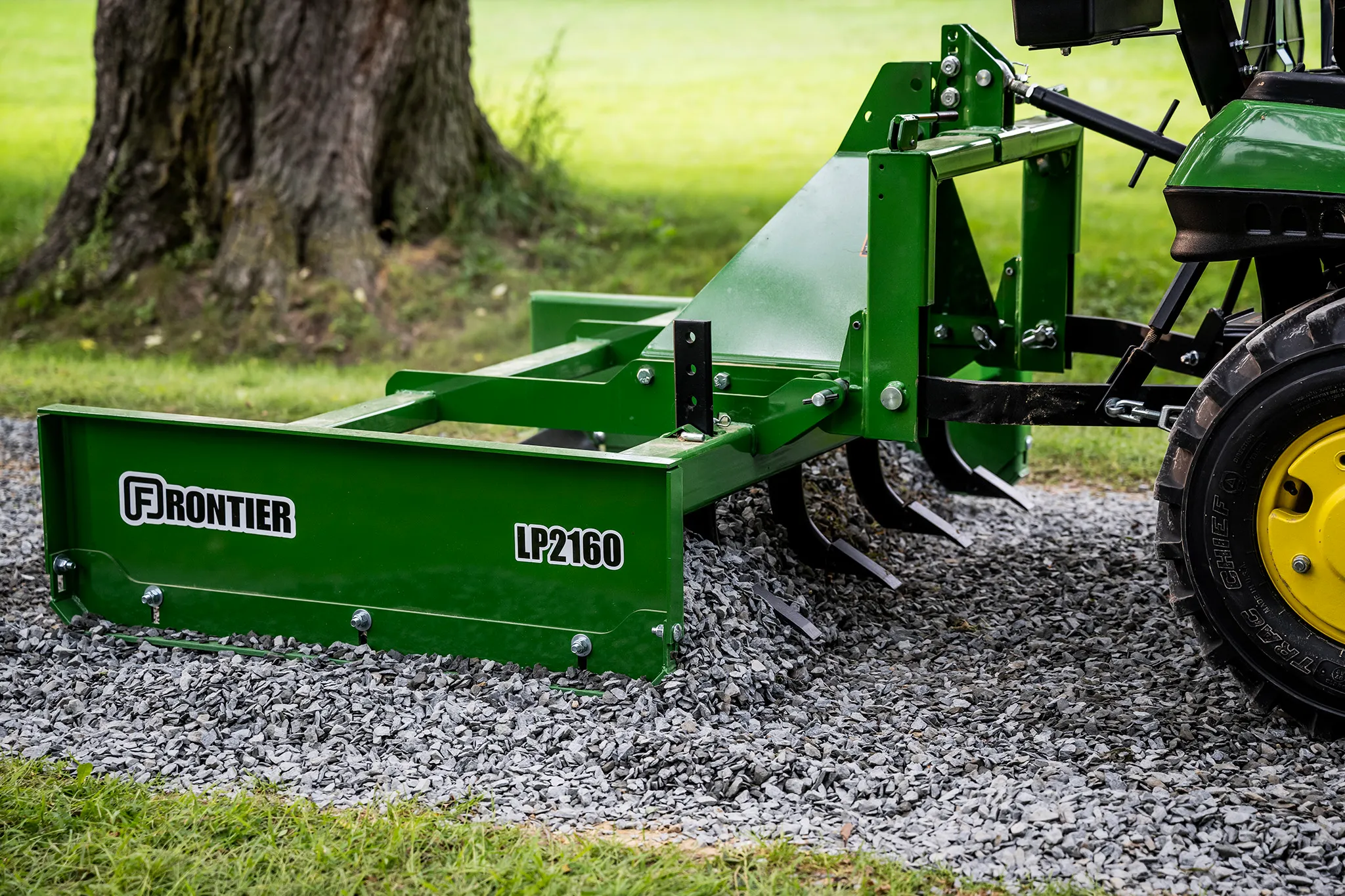 View of LP2160 Land Plane on gravel walkway
