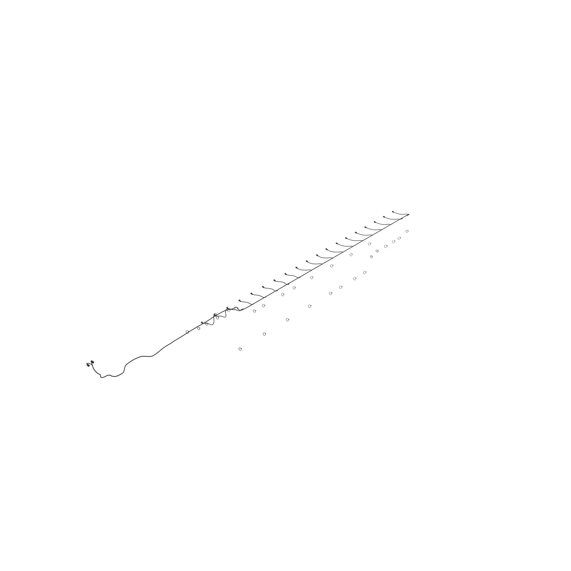 John Deere Integral Backbone Wiring Harness, Left Side - AKK21644