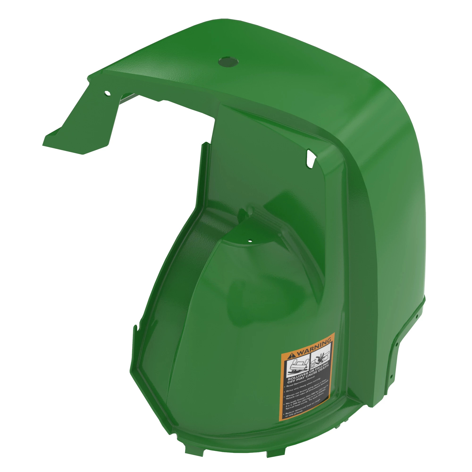 John Deere Front Fender with Label, Right Side - AM134742