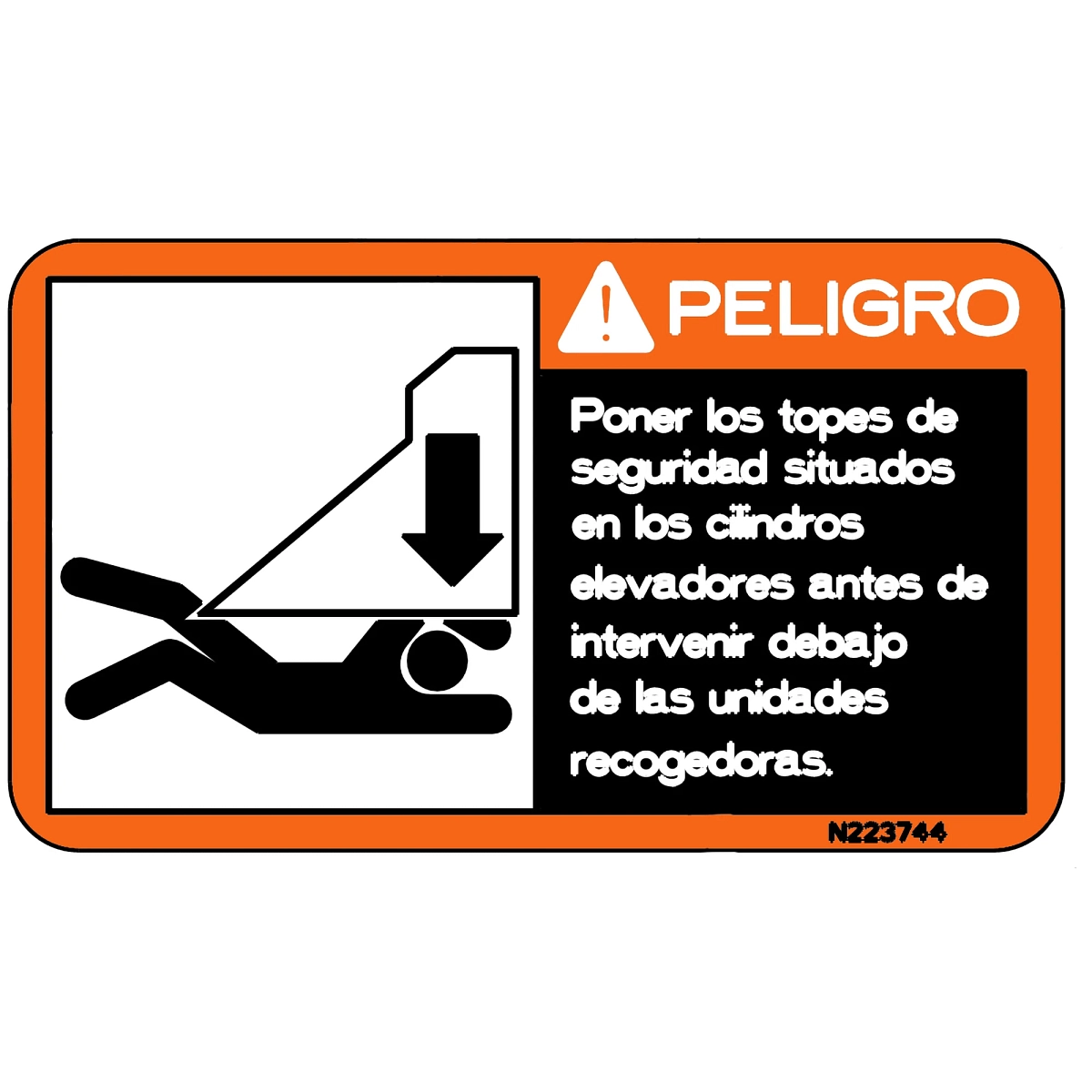 Label, Decal - Spanish Unit Danger
